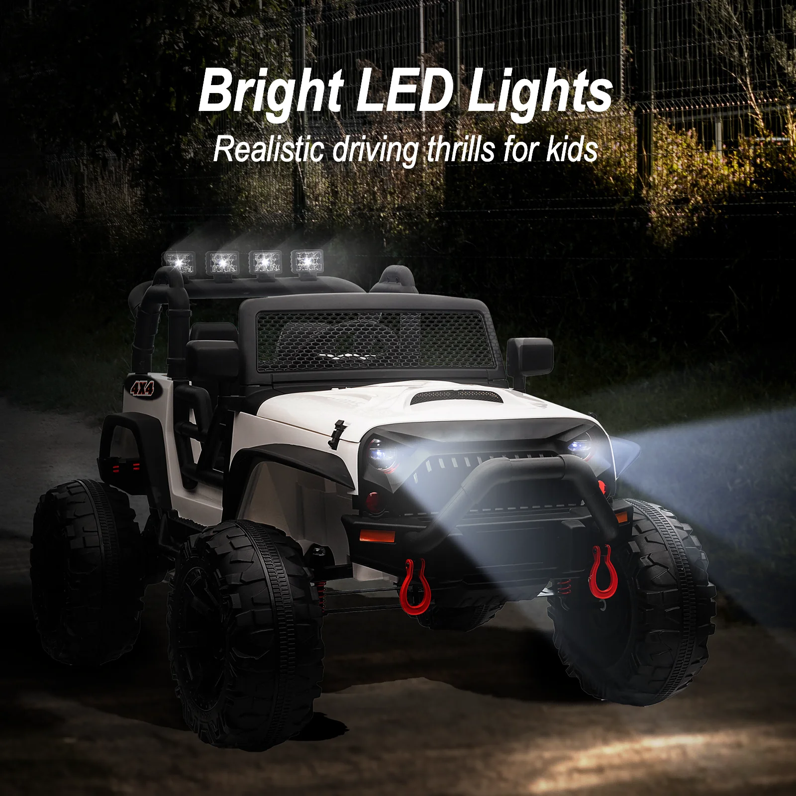 Outfunny 24V Ride on Toy Truck for Big Kids with Remote, 2-Seater, 400W Motor - Purple - Womvr