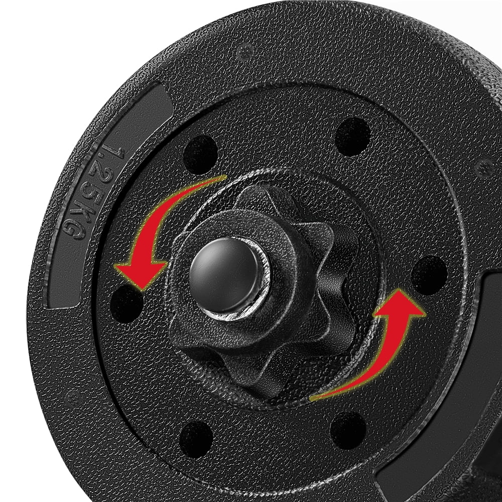 Yaheetech 66LB Adjustable Dumbbell Weight Set Home Training Dumbbell Pair Lifting Black - Womvr