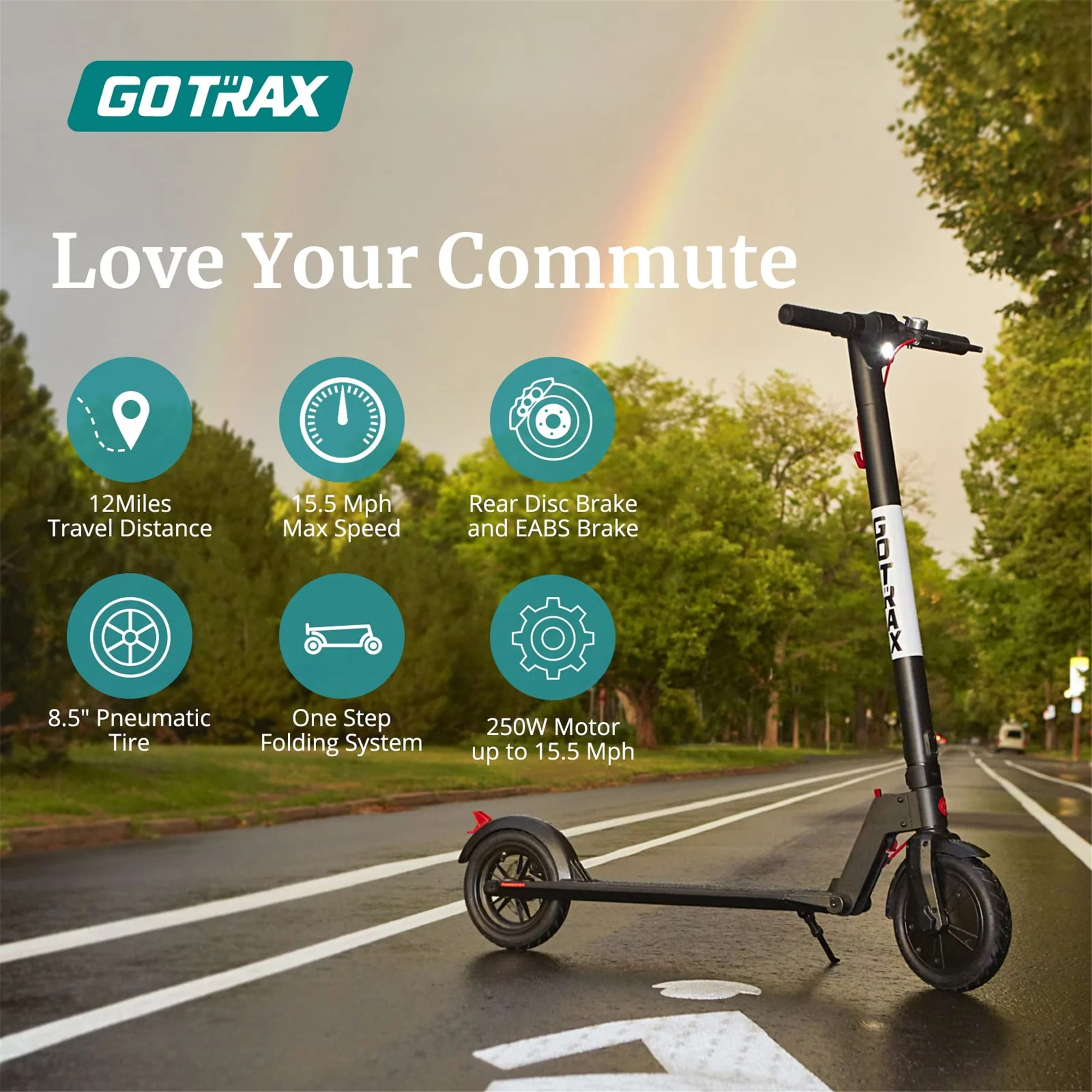GOTRAX Rival Adult Electric Scooter, 8.5