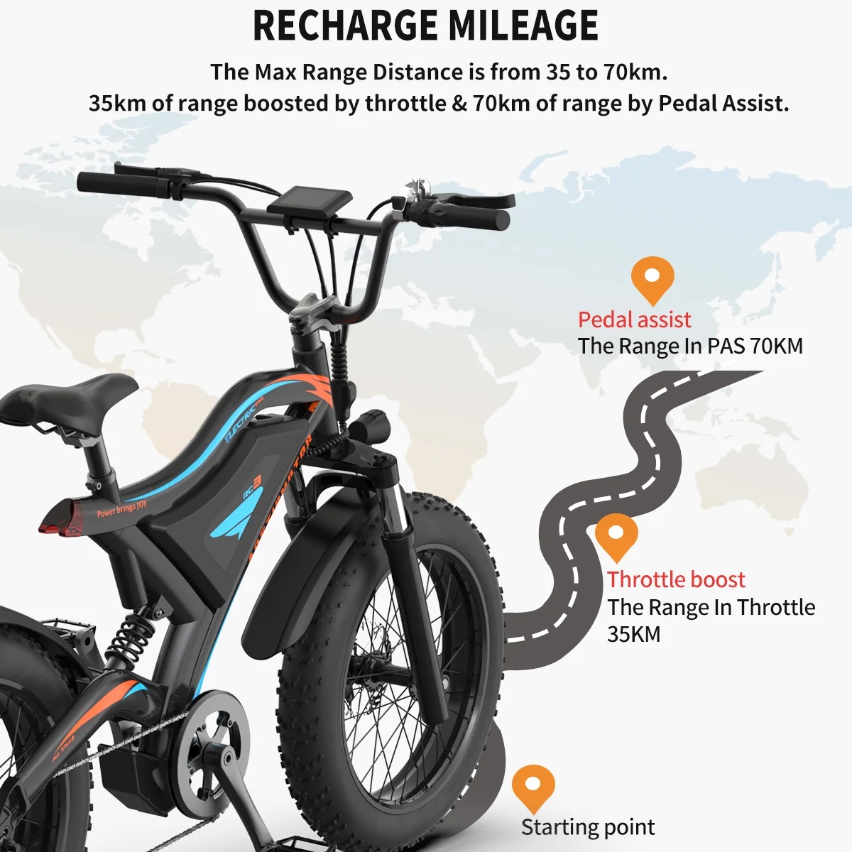 Aostirmotor Electric Mountain Bike 750W 48V15Ah Removable Lithium Battery, Fat Tire Ebike 26x4.0 inch Electric Bike for Adults - Womvr