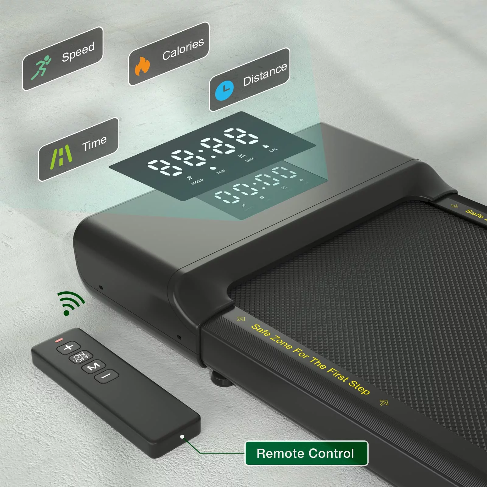 SSPHPPLIE Walking Pad 300lb, 40*16 Walking Area Under Desk Treadmillwith Remote Control ,2 in 1 Portable Walking Pad Treadmill for Home/Office/Exercise(White) - Womvr