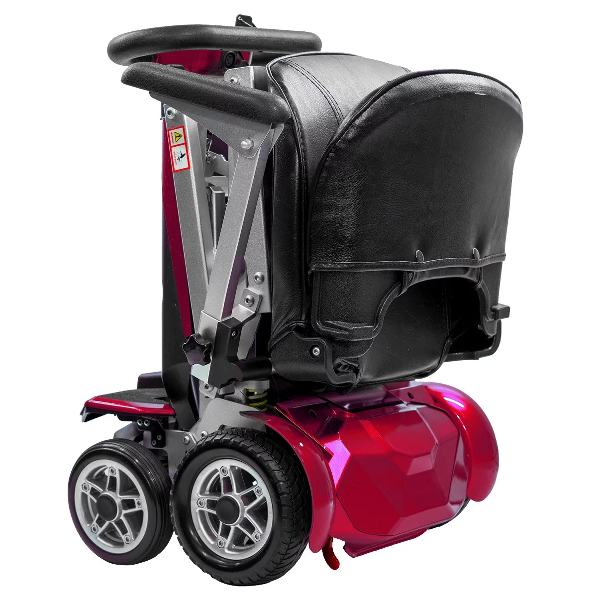 Enhance Mobility - The Transformer Electric Auto Folding Mobility Scooter 4-Wheel - Red - Womvr