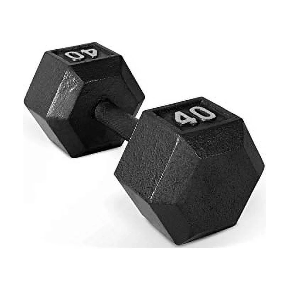 CAP CAST IRON HEX DUMBBELL, BLACK, Single - Womvr