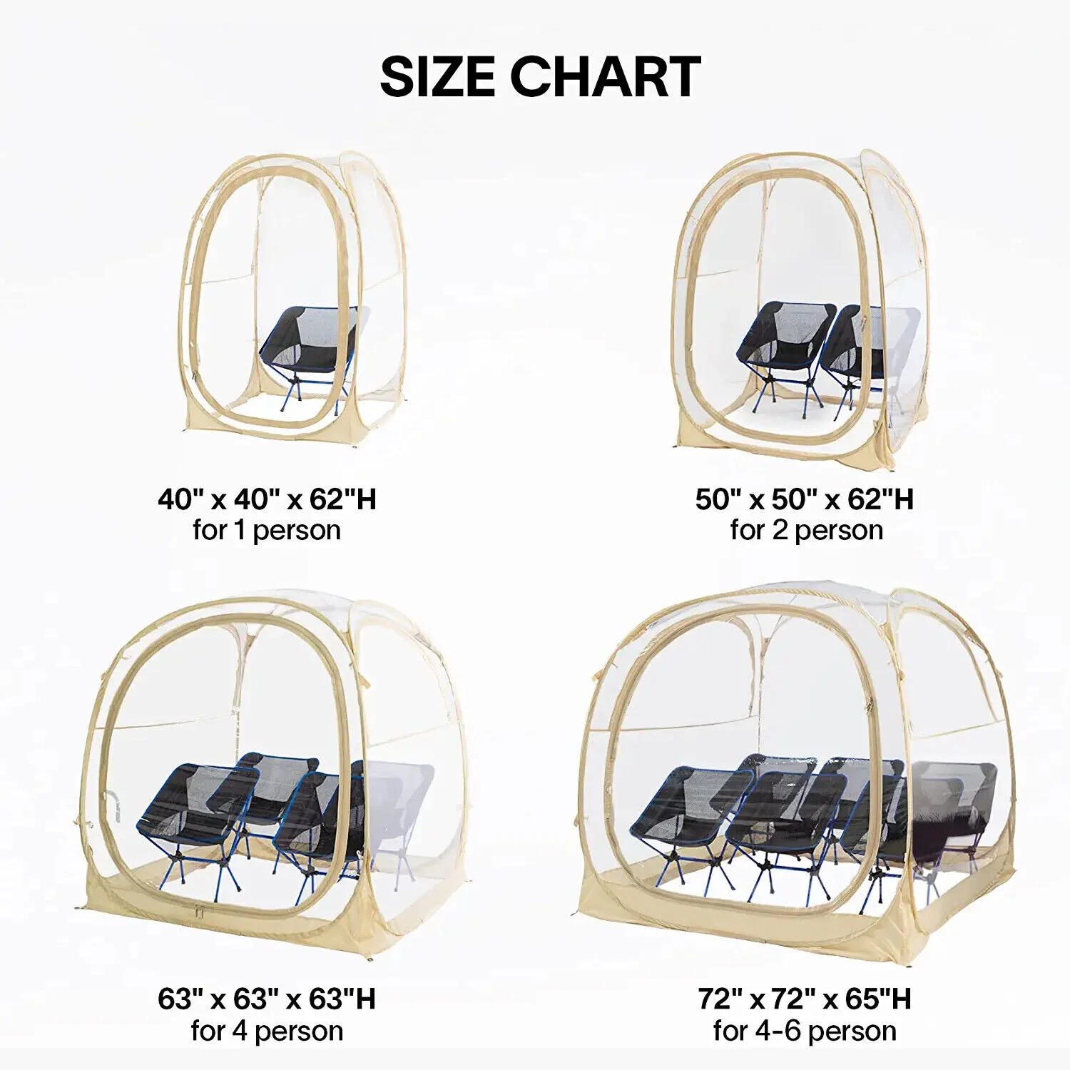 Pop-Up Weatherproof Sport Pod Tent for Camping, Fishing, and Shelter - Womvr