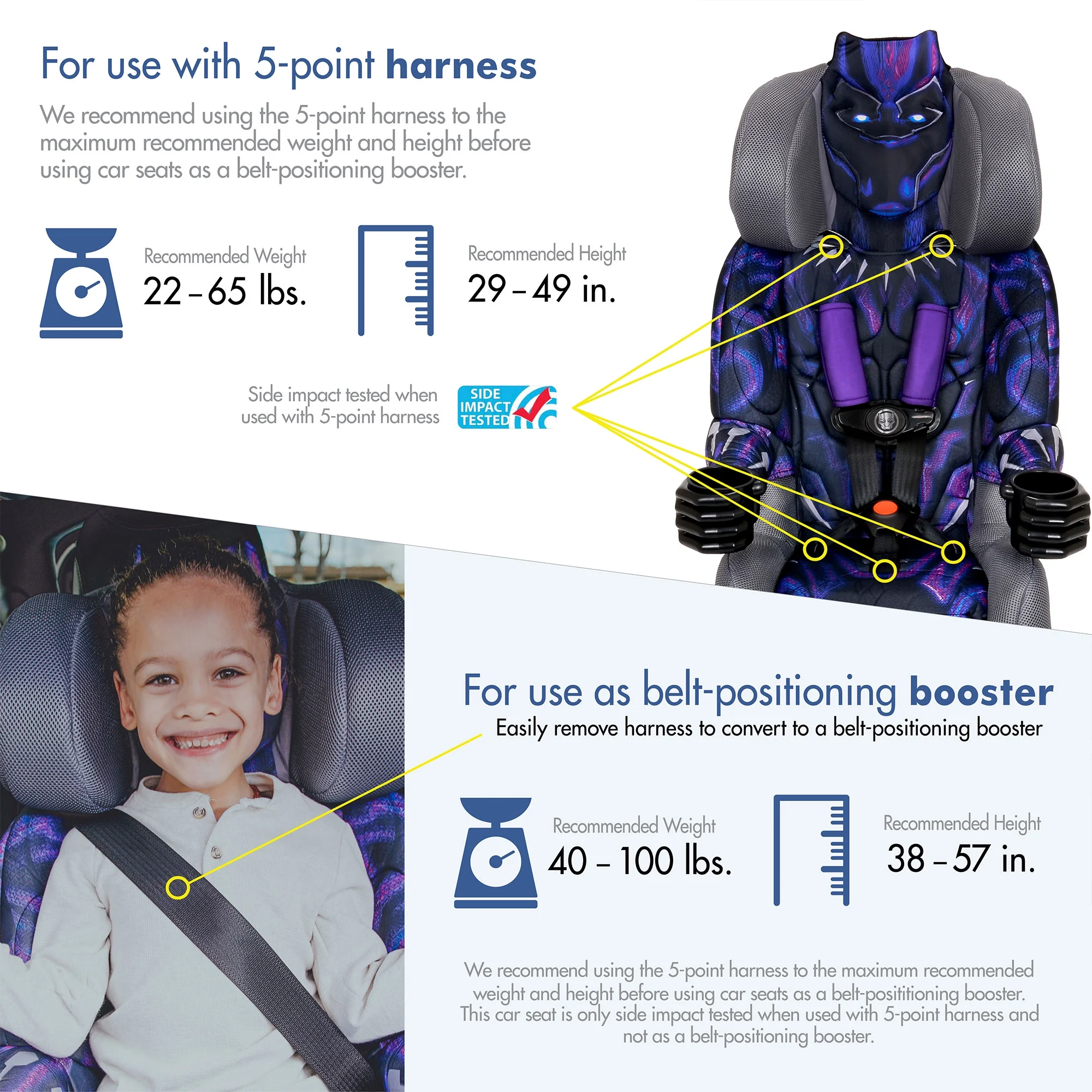 KidsEmbrace Combination Harness Booster Car Seat, Astronaut - Womvr
