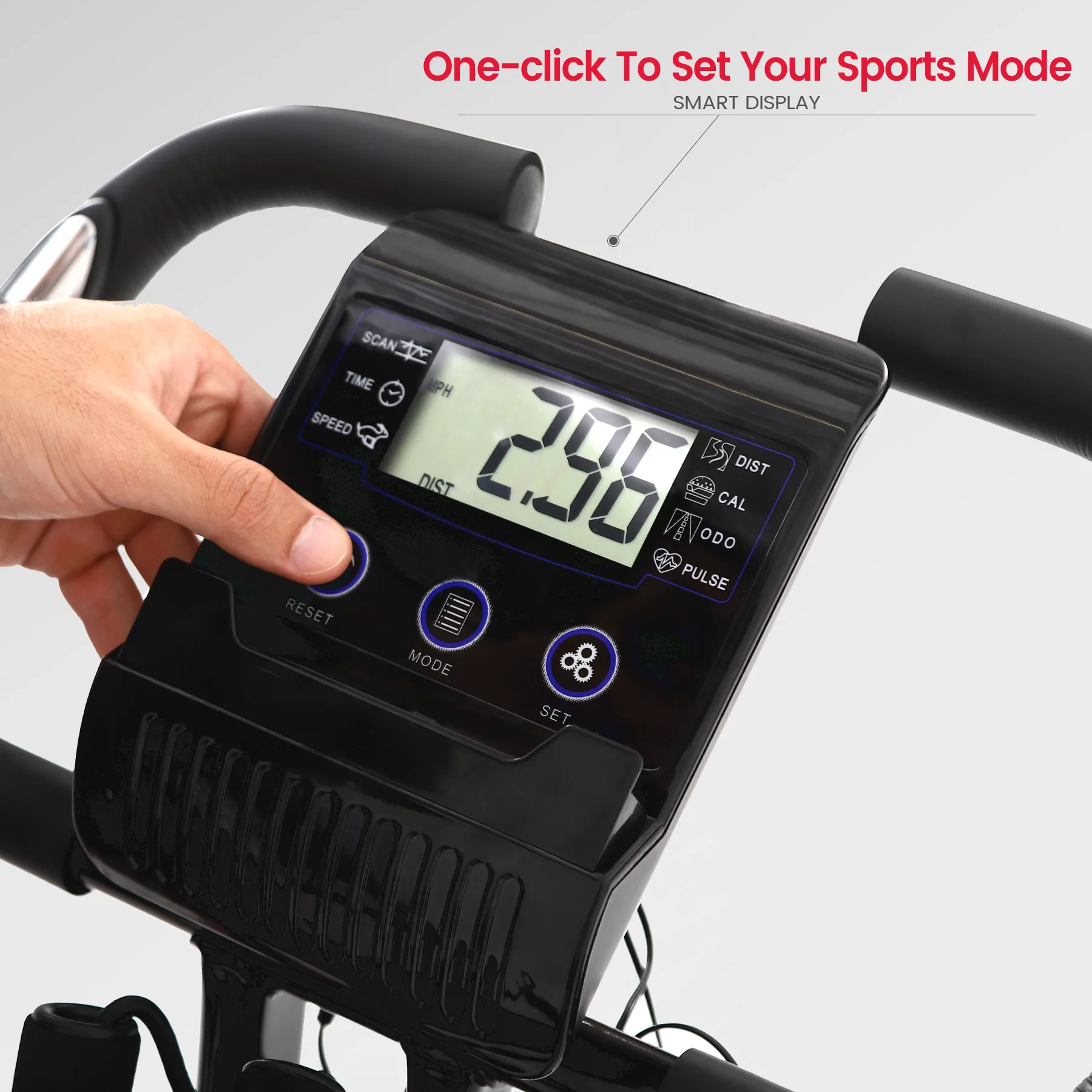Relife Sports Upright  Exercise Bike with Fitness APP Foldable Stationary Bike for Home Gym , Black - Womvr