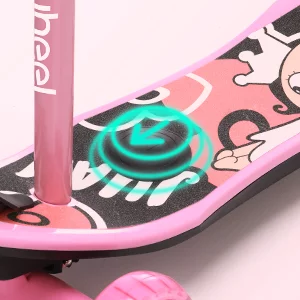 isinwheel Mini 2 in 1 Electric Scooter for Kids, 3 Wheel Electric Scooter, Height Adjustable Lean to Steer Kick Scooter with Flashing Wheels - Womvr