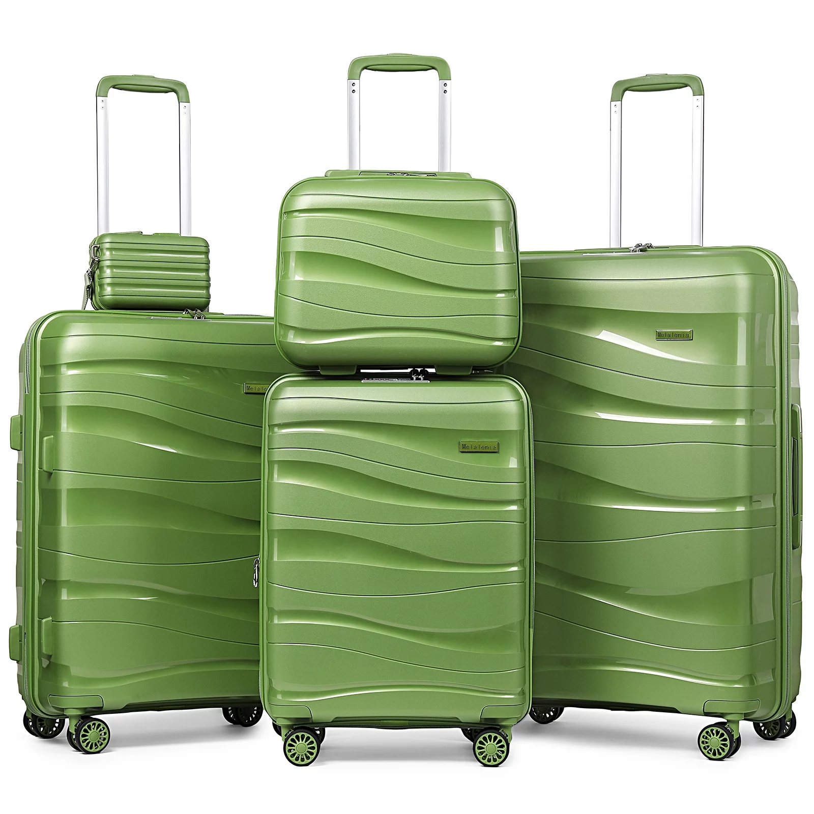 Melalenia - 5 Luggage Sets PP Hardside Spinner Luggage - ��Expandable Carry-on Suitcase20