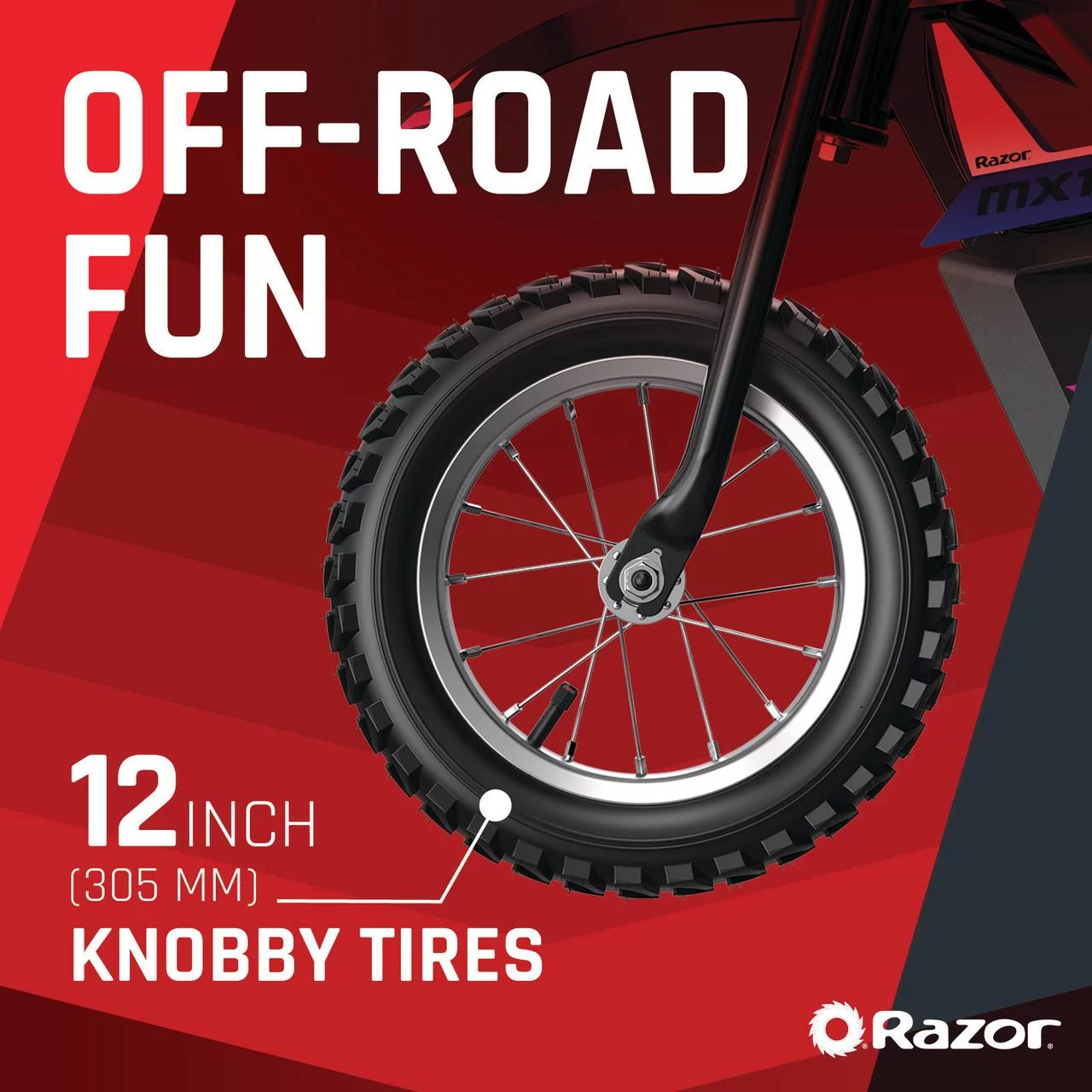 Razor Miniature Dirt Rocket MX125 Electric-Powered Dirt Bike - Black with Decal Included, Recommended For Kids 7+ Between 40 and 80 lbs - Womvr