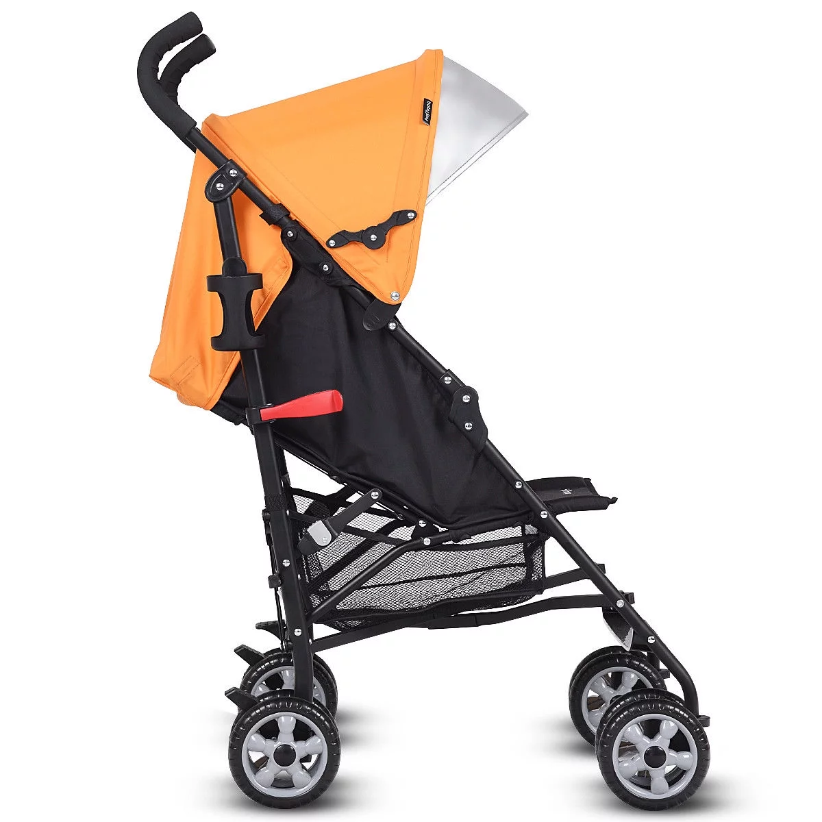 Costway Folding Lightweight Baby Toddler Umbrella Travel Stroller with Storage Basket Black - Womvr