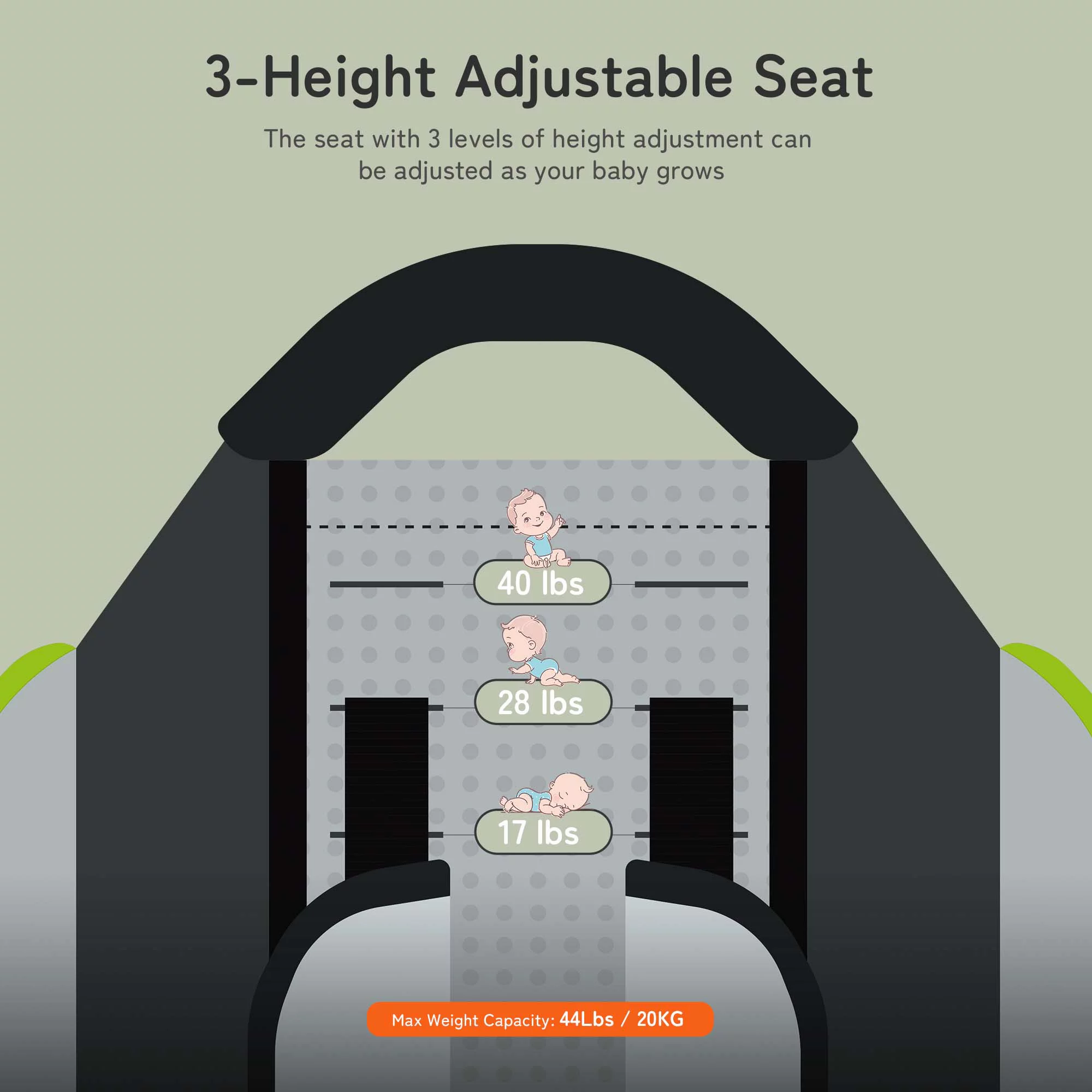 Besrey Baby Hiking Backpack Carrier for Toddlers, Waterproof & Lightweight Outdoor Child Back Frame, Black - Womvr