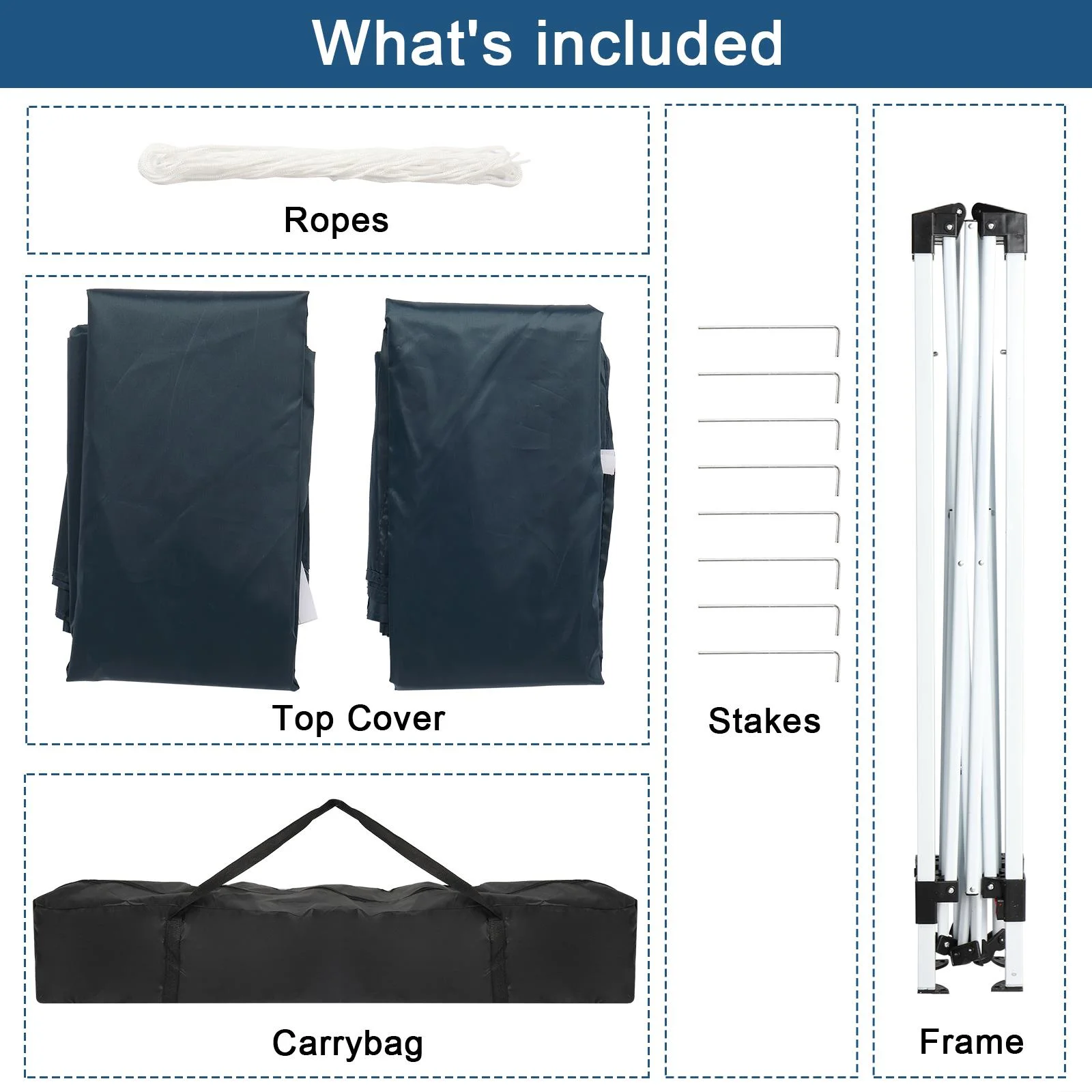 Zimtown 10ft x 10ft Base/8ft x 8ft Top Pop up Canopy Tent Instant Practical Waterproof Folding Tent with Carry Bag - Womvr