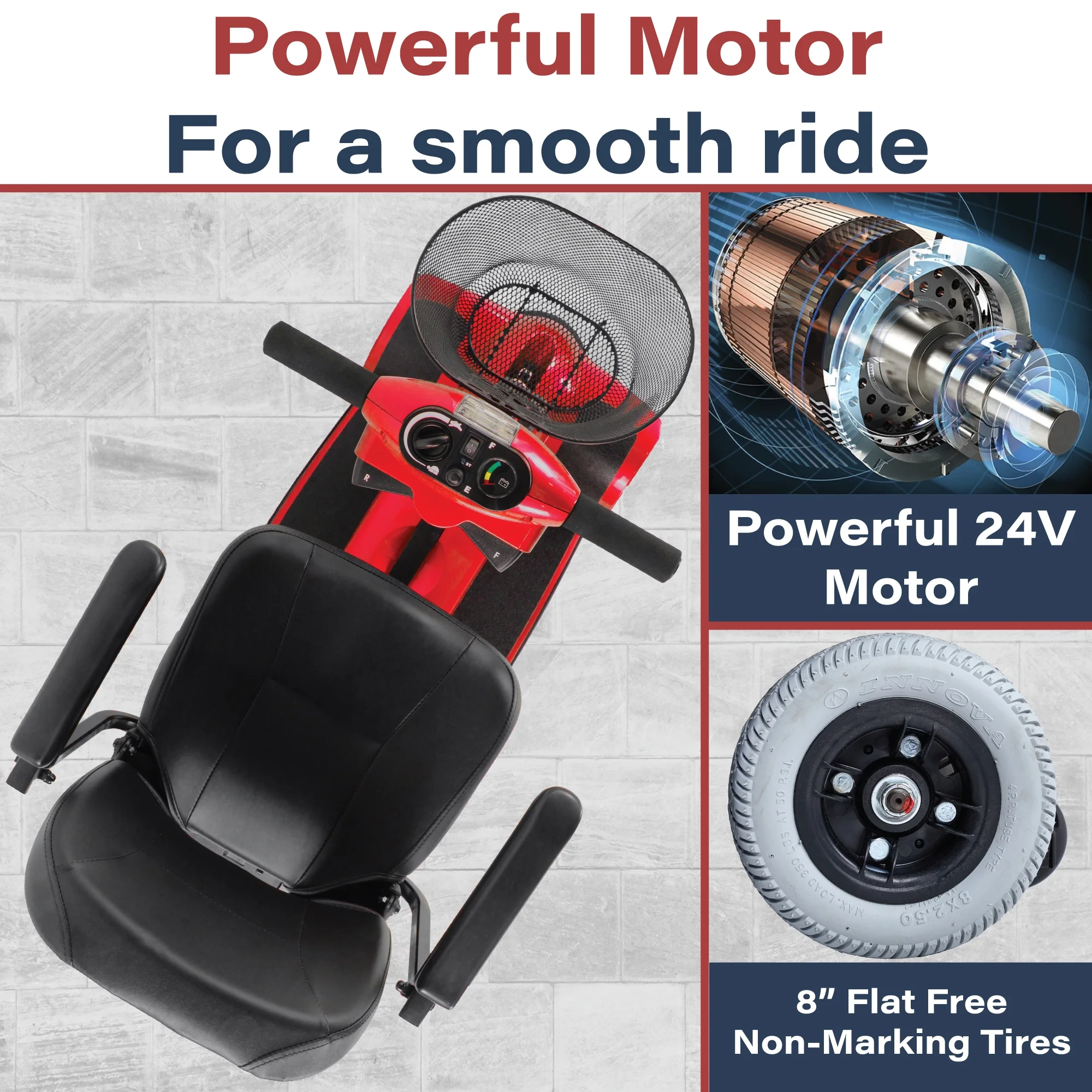 Zipr Traveler 4-Wheel Mobility Scooter - Long Range Senior Scooter - Womvr