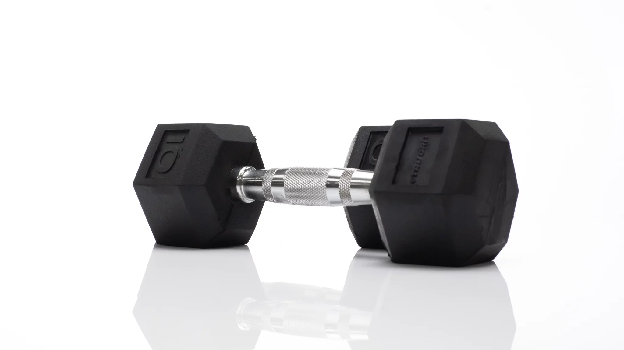 Tru Grit Fitness 10lb Black Rubber Hex Dumbbell, Pair - Womvr