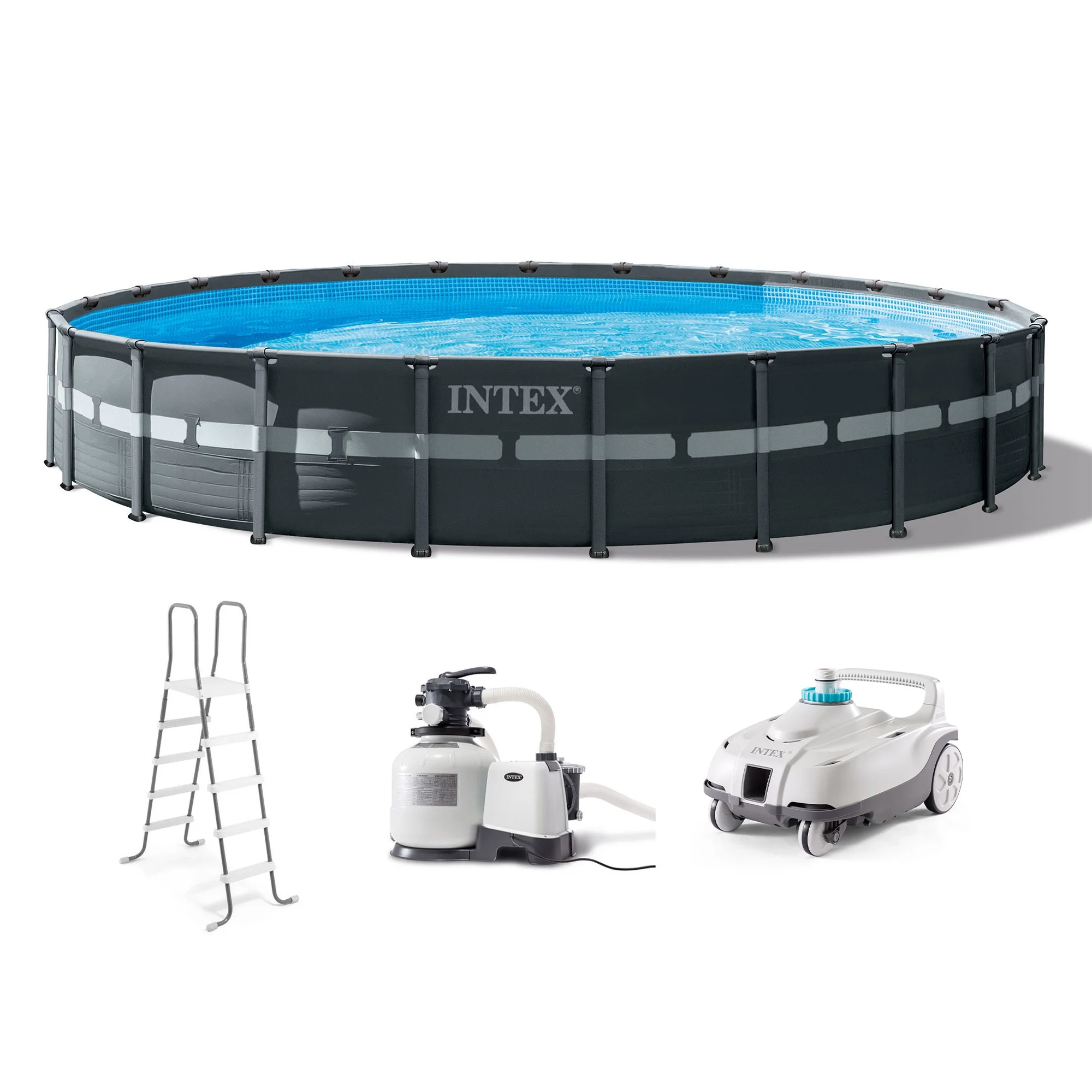 Intex ZX100 Side Pool Cleaner w/Ultra XTR Deluxe Swimming Pool Set - Womvr