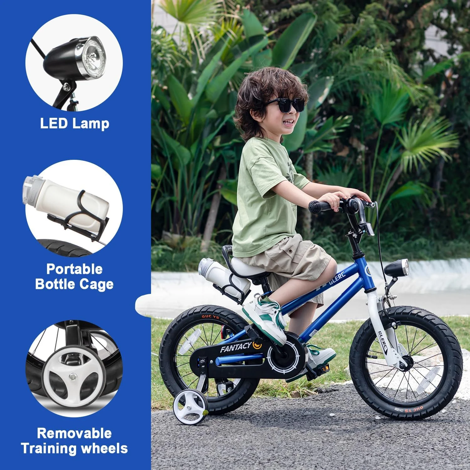 Glerc 12 inch Toddler and Kids Bike for 2-4 Years Old Boys & Girls, White - Womvr