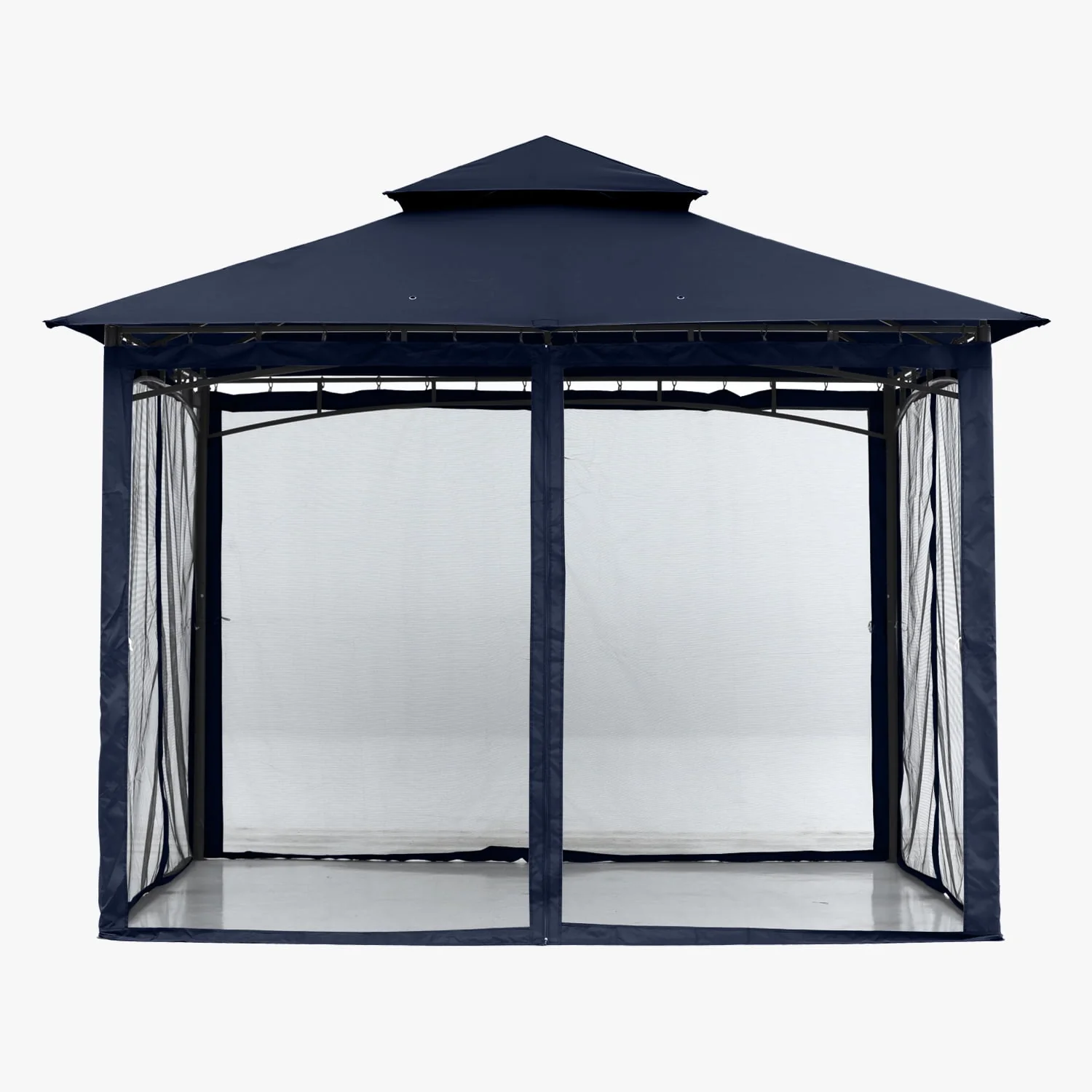 ABCCANOPY 9'x9' Patio Gazebo With Mosquito Netting and Double Soft Roof Canopies for Shade and Rain,Rust Red - Womvr
