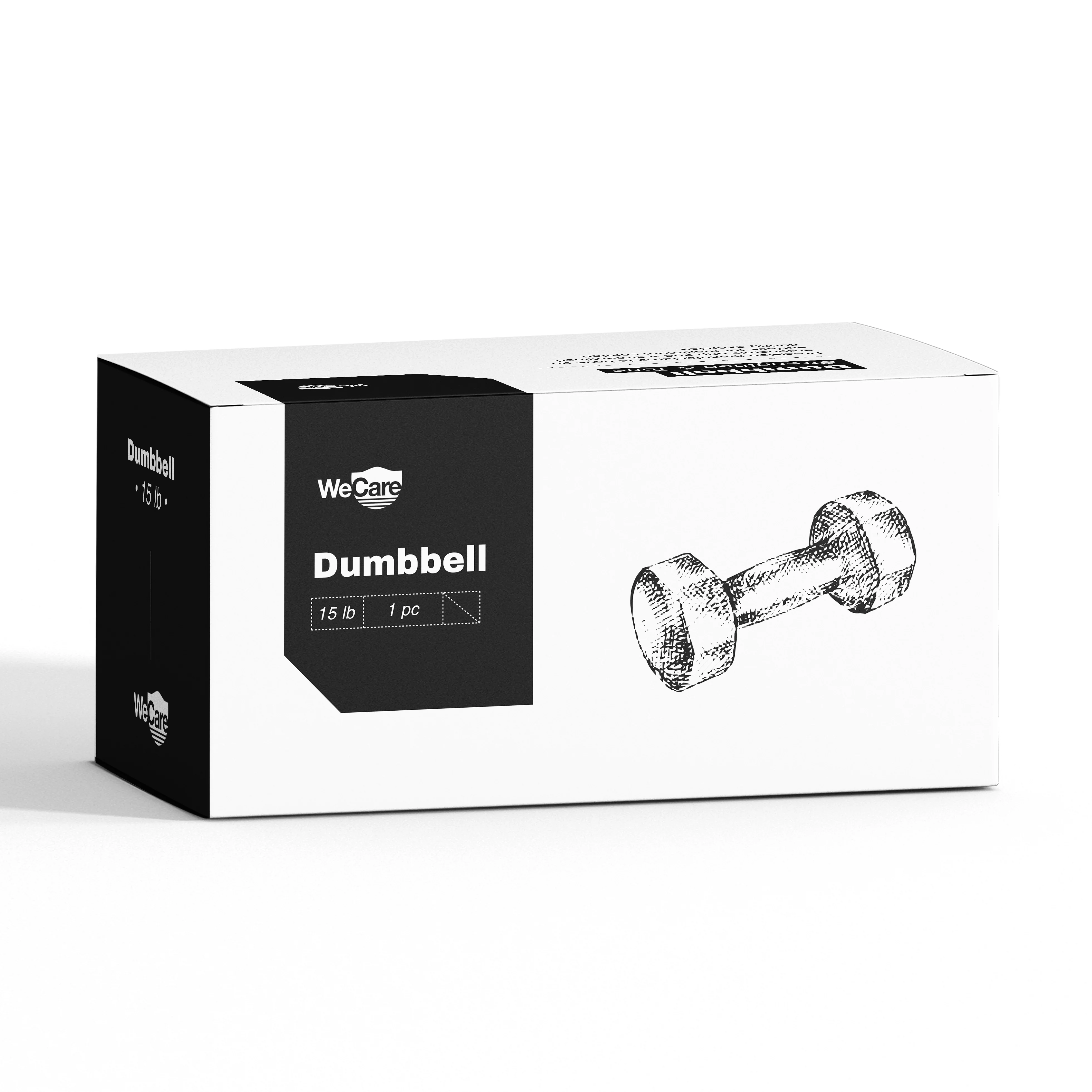 WeCare Fitness, 15lb Neoprene Dumbbell, Pair - Black - Womvr