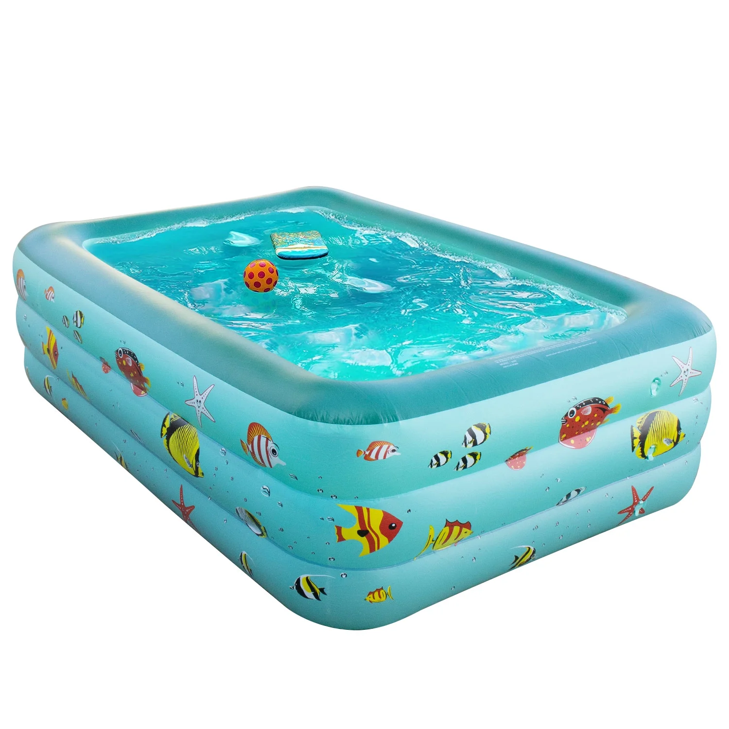 Inflatable Pool, 6.9 x 5 x 1.8 ft Family Swimming Pools for Kids, Toddlers, Infant, Adult, Rectangular, Thickened - Womvr