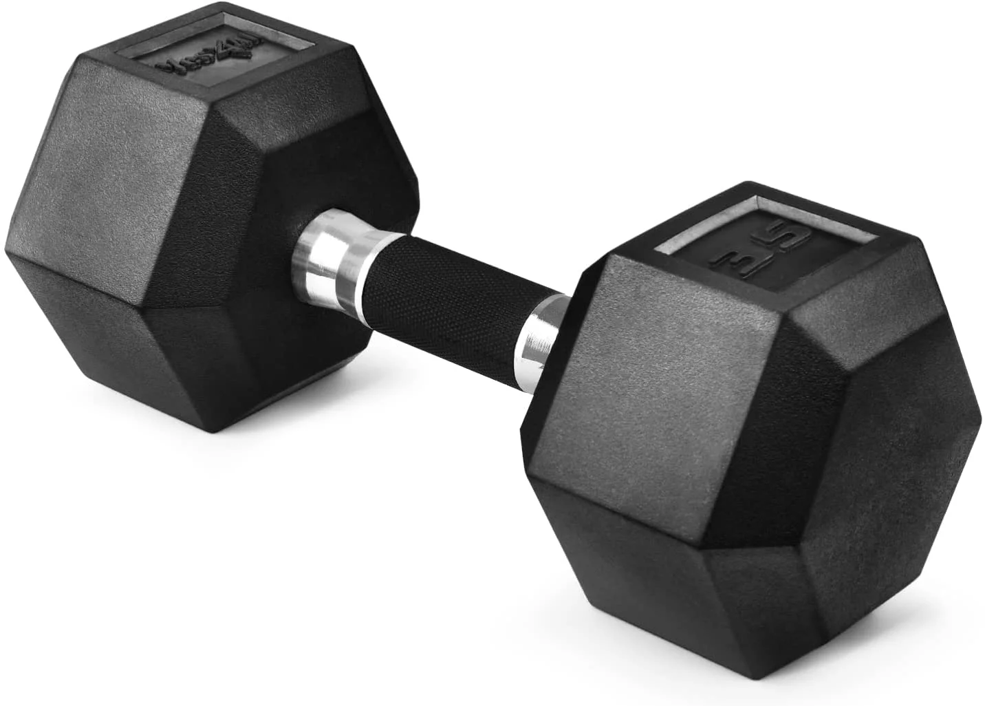 Yes4All 50 lbs Hex Rubber Grip Dumbbell Weight Set, Single - Womvr