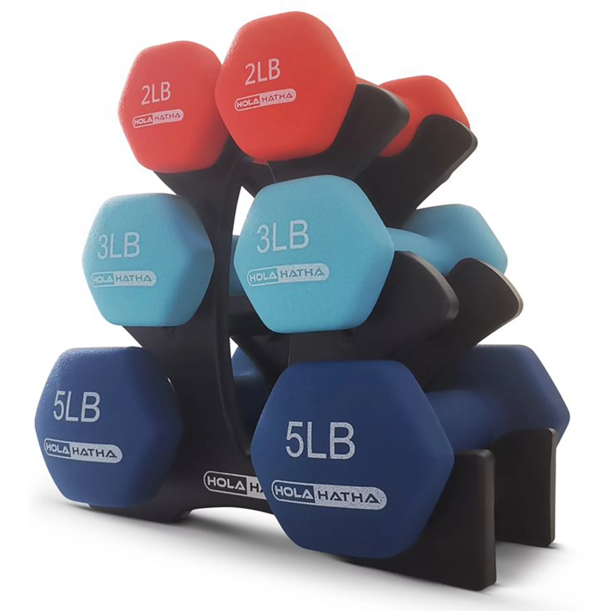 20 LB, Set of 6 with Stand: BLU/RD - Womvr