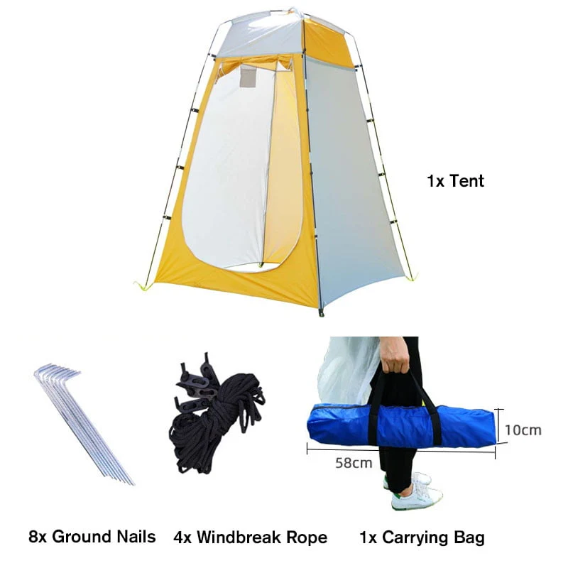 Novashion Instant Shower Tent, 6FT Tall Portable Utilitent Outdoor Privacy Tent for Camping/Biking/Toilet/Shower/Changing/Beach, Spacious Sun Rain Shelter Tent - Womvr