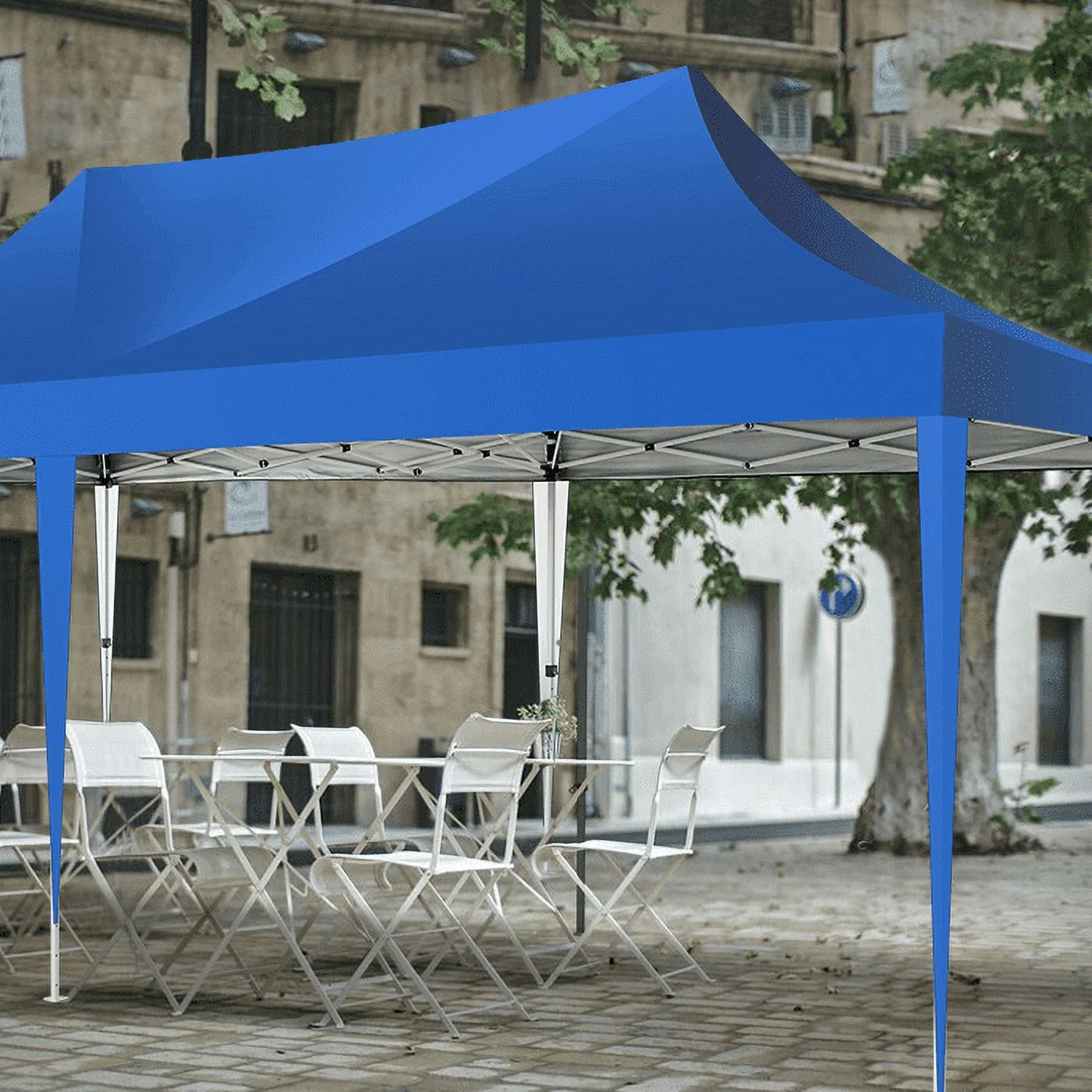 SANOPY 10' x 20' Outdoor Canopy Tent EZ Pop up Canopy Party Tent Outdoor Event Instant Tent Gazebo with 6 Removable Sidewalls & Carry Bag for Camping Wedding Picnic(Blue) - Womvr