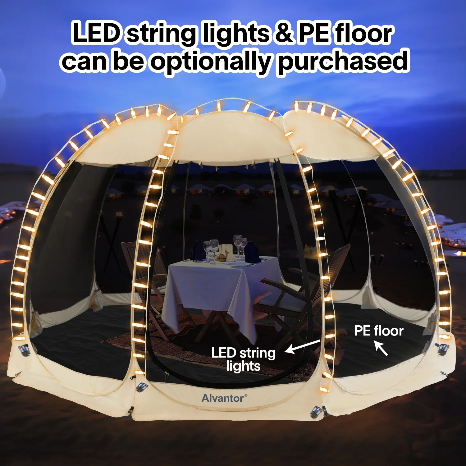 Screen House Tent Gazebo Pop Up Instand Canopy 6'X6' - Womvr