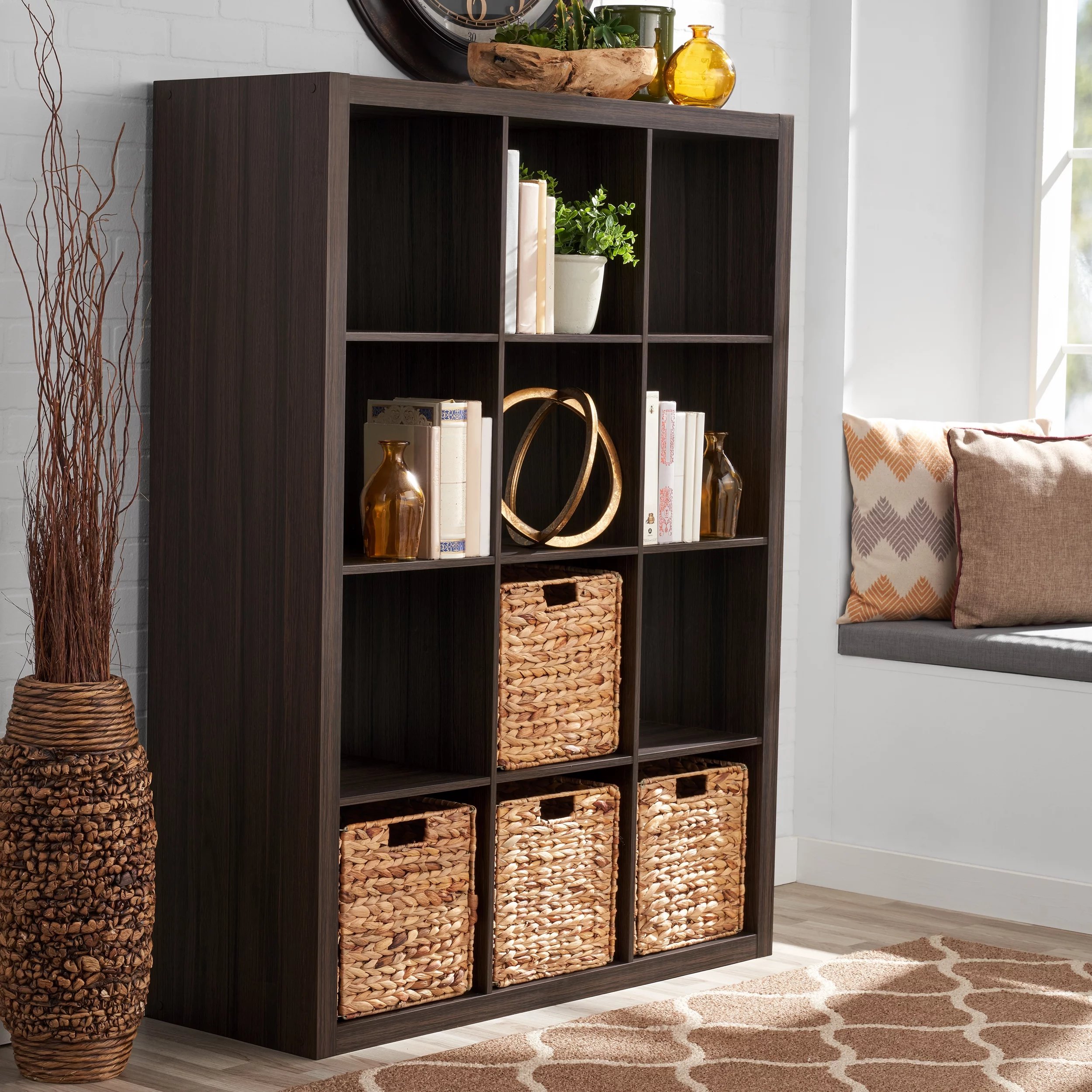 Better Homes & Gardens 12-Cube Storage Organizer, Natural - Womvr