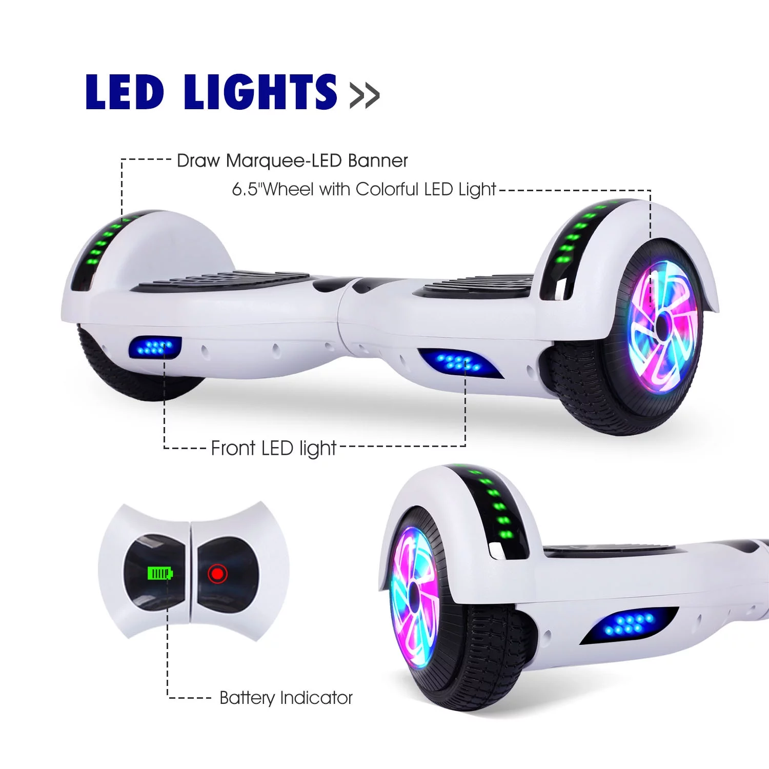 LIEAGLE Bluetooth Hoverboard 6.5