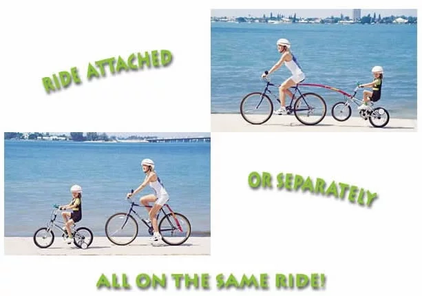 Trail-Gator Tow Bar Children's Trailer, Black - Womvr