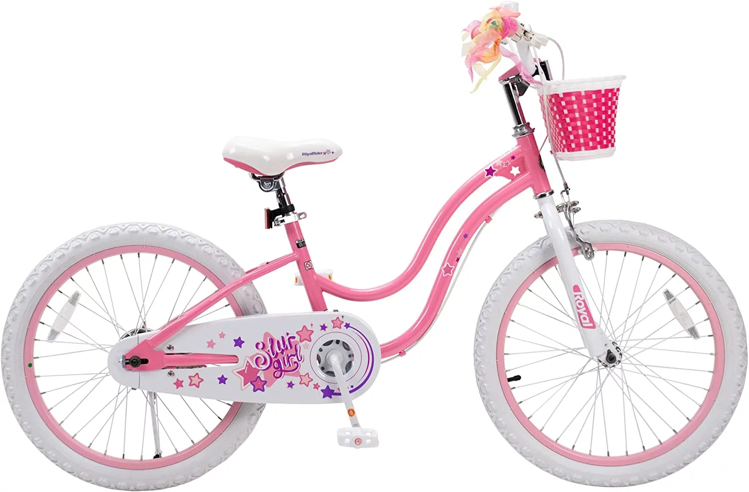 RoyalBaby Stargirl Kids Bike 20 Inch Girls Bicycle for Children with Kickstand Basket Blue - Womvr