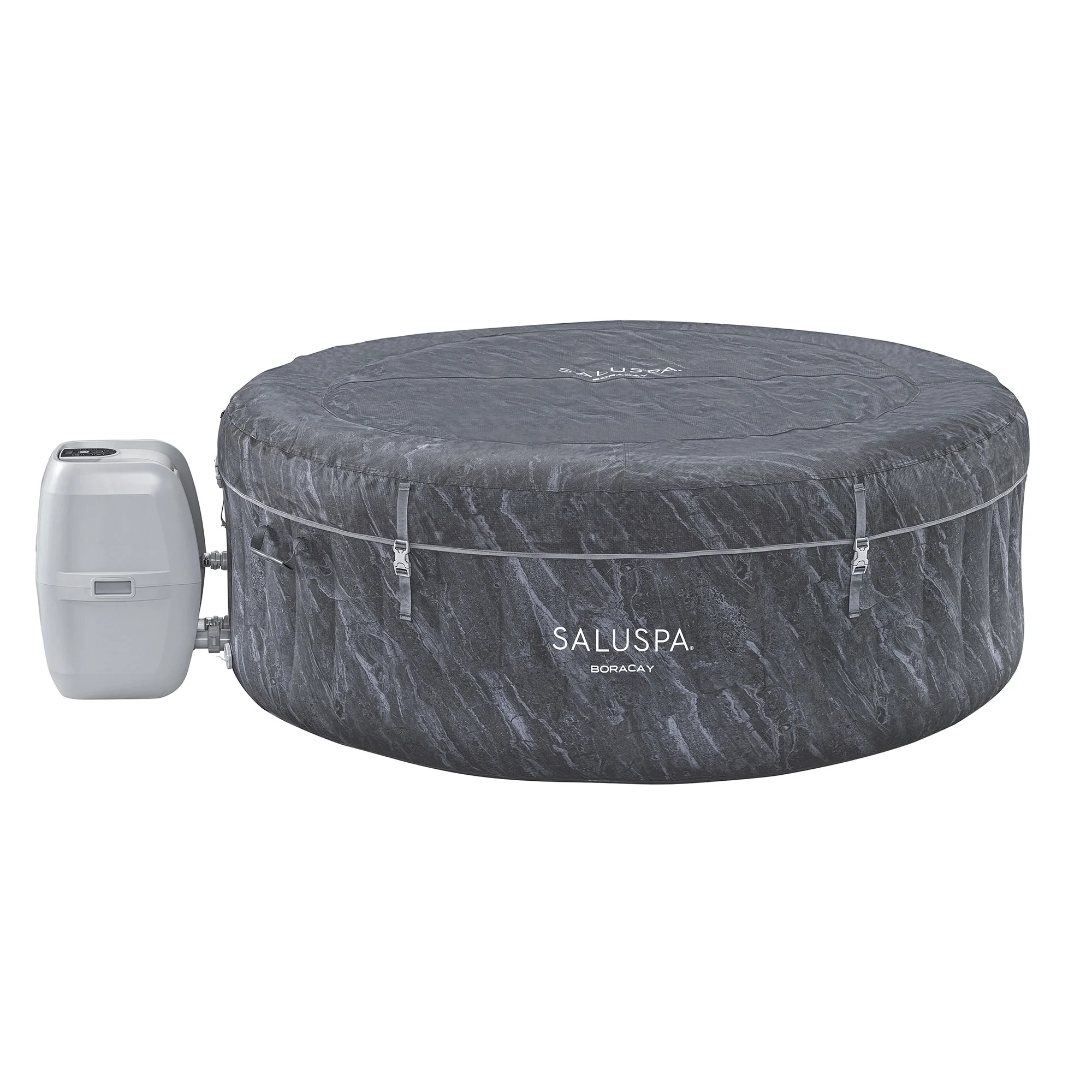 Bestway SaluSpa Cancun AirJet Inflatable Hot Tub with 120 Jets, Gray - Womvr