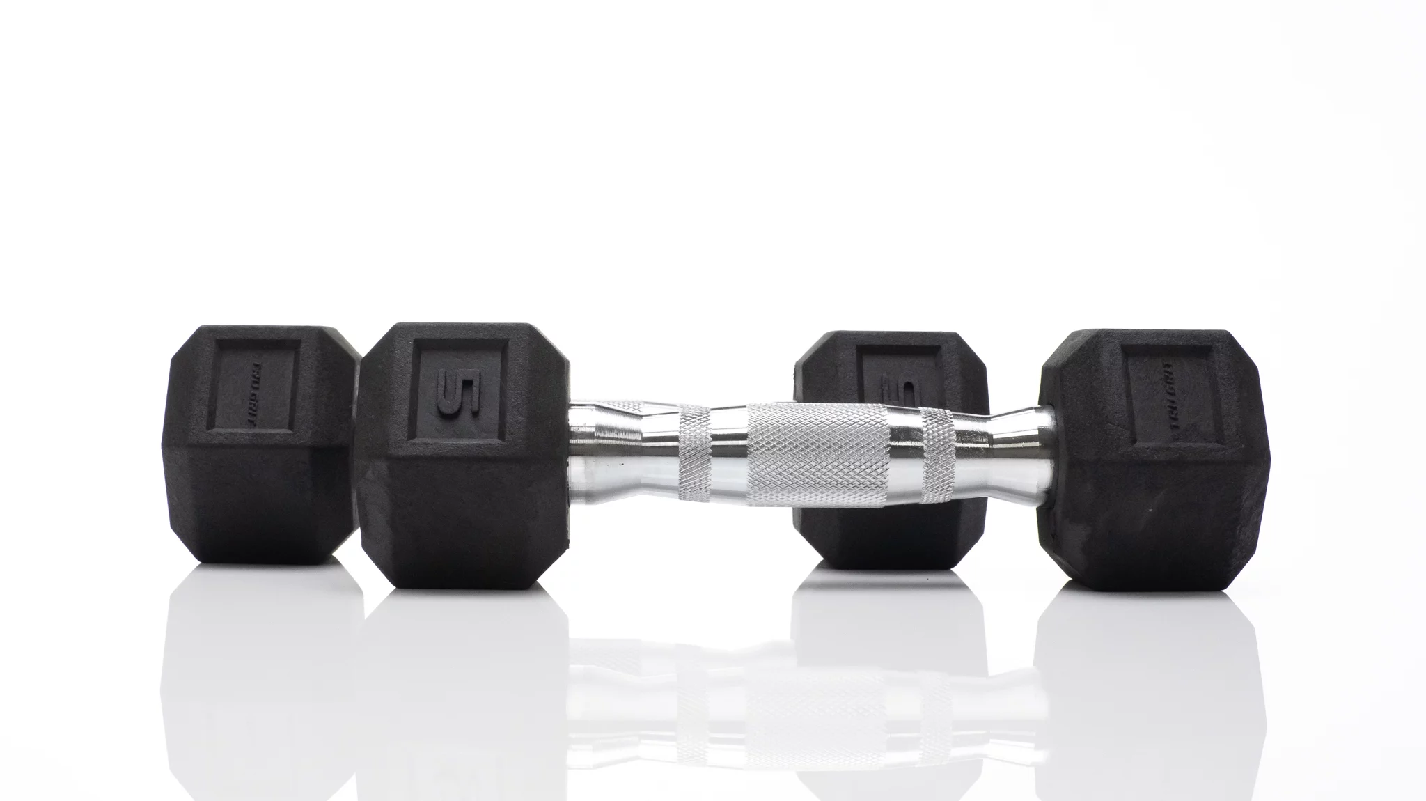 Tru Grit Fitness 15lb Black Rubber Hex Dumbbell, Single - Womvr