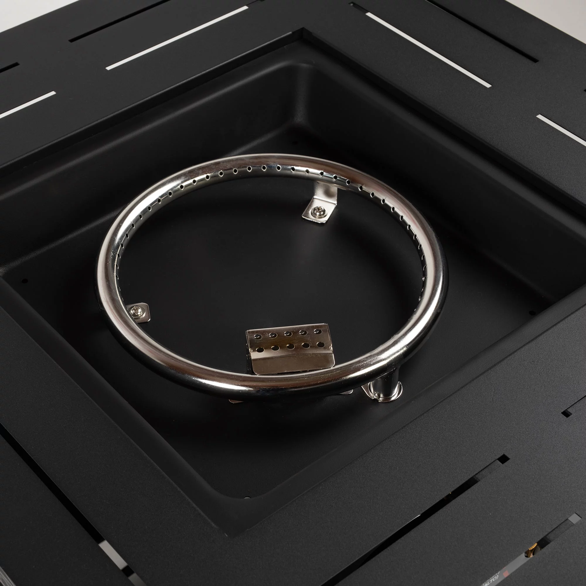 43.3 inch Gas Fire Pit Table, SYNGAR 2-in-1 50,000 BTU Propane Gas Fire Pit Table, Outdoor Propane Fire Pit with Glass Wind Guard, Blue Rocks and Lid, for Patio, Backyard, Garden, Poolside, D4620 - Womvr