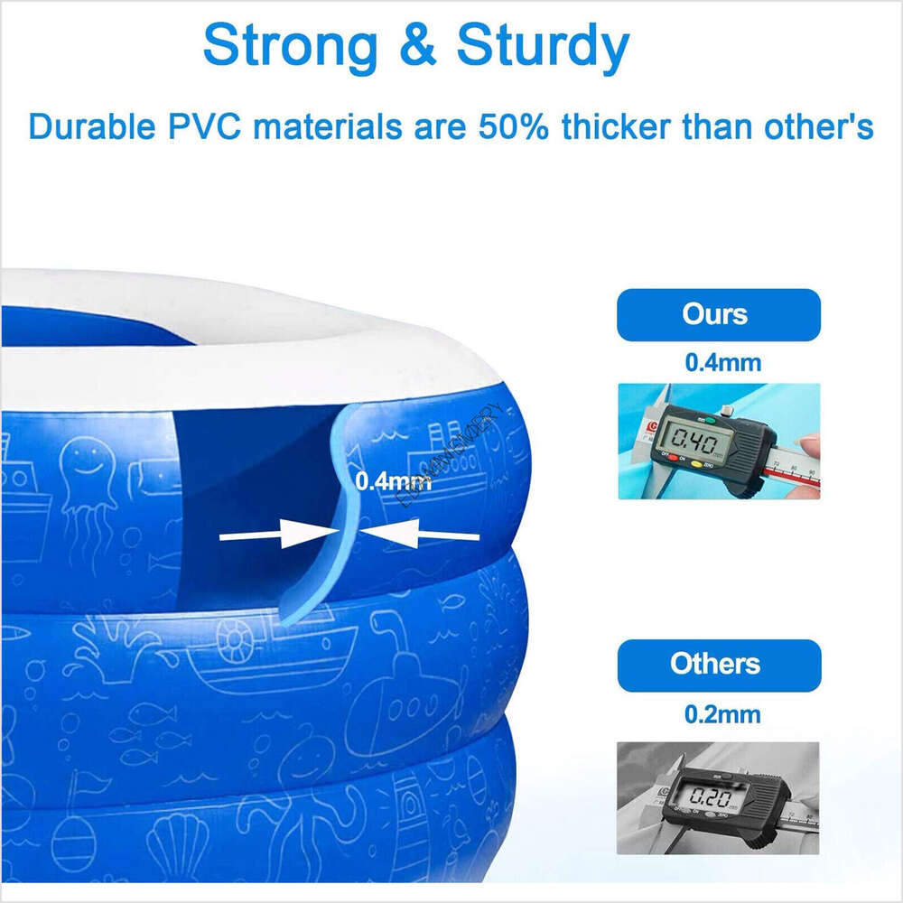 New INFLlatable Kids Swimming Paddling Pools Outdoor Garden Children Family Pools - Womvr