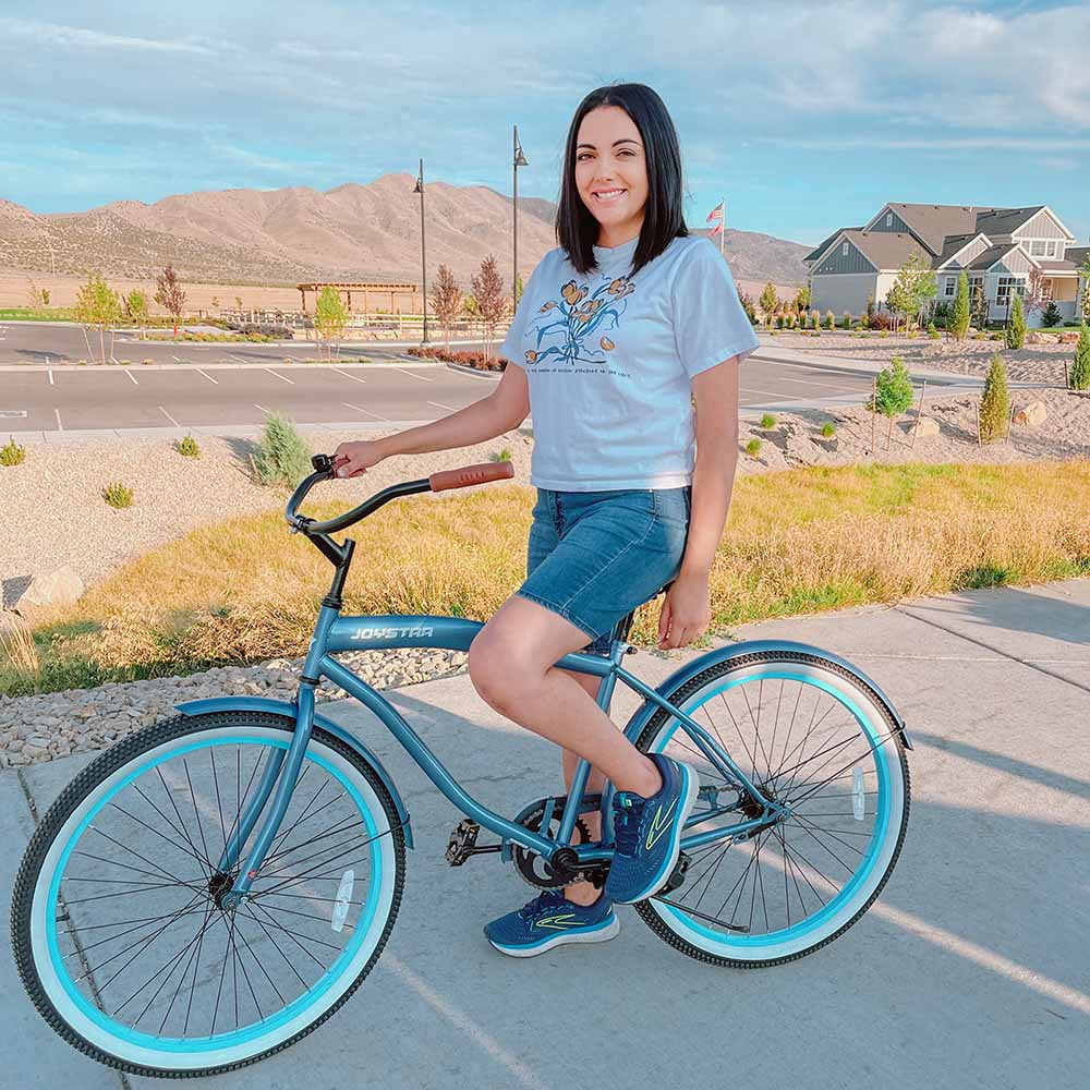 JOYSTAR 20 24 26 Inch Beach Cruiser Bike for Kids, Youth, Men and Women - Womvr
