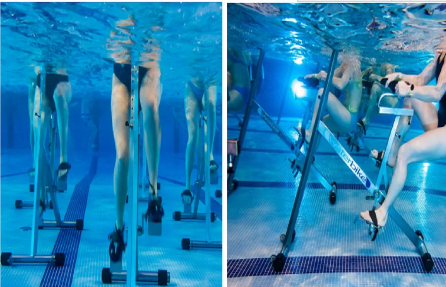 Aquatic Bike Swimming pool Underwater Bike Stainless Steel Aquatic Fitness Exercise Foldable Bike - Womvr