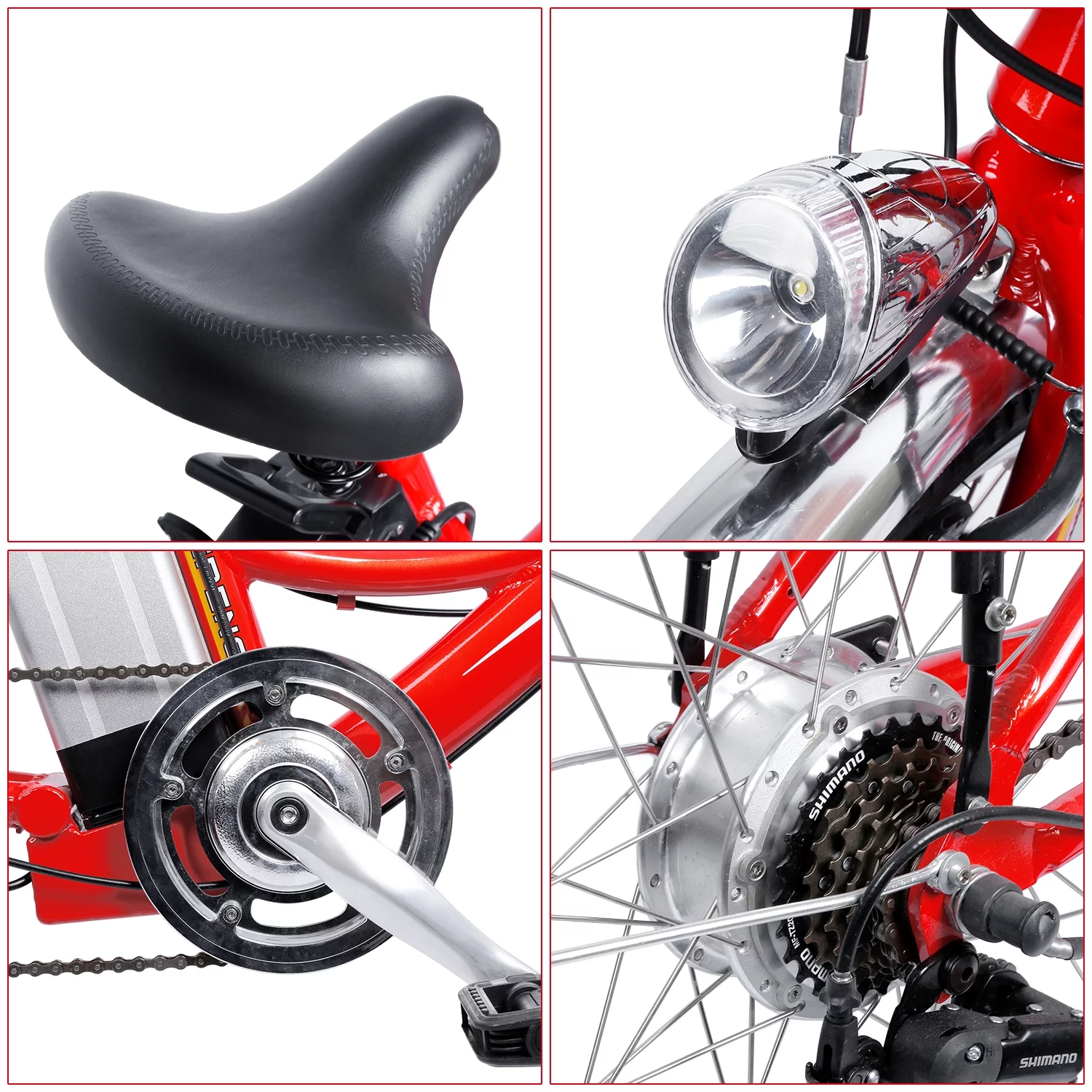 IDEAPLAY P20 24 inch Electric Bike for Adults, 250W Electric Commuter Bicycle with 3 Riding Modes Ebike for Women Men, Gray - Womvr