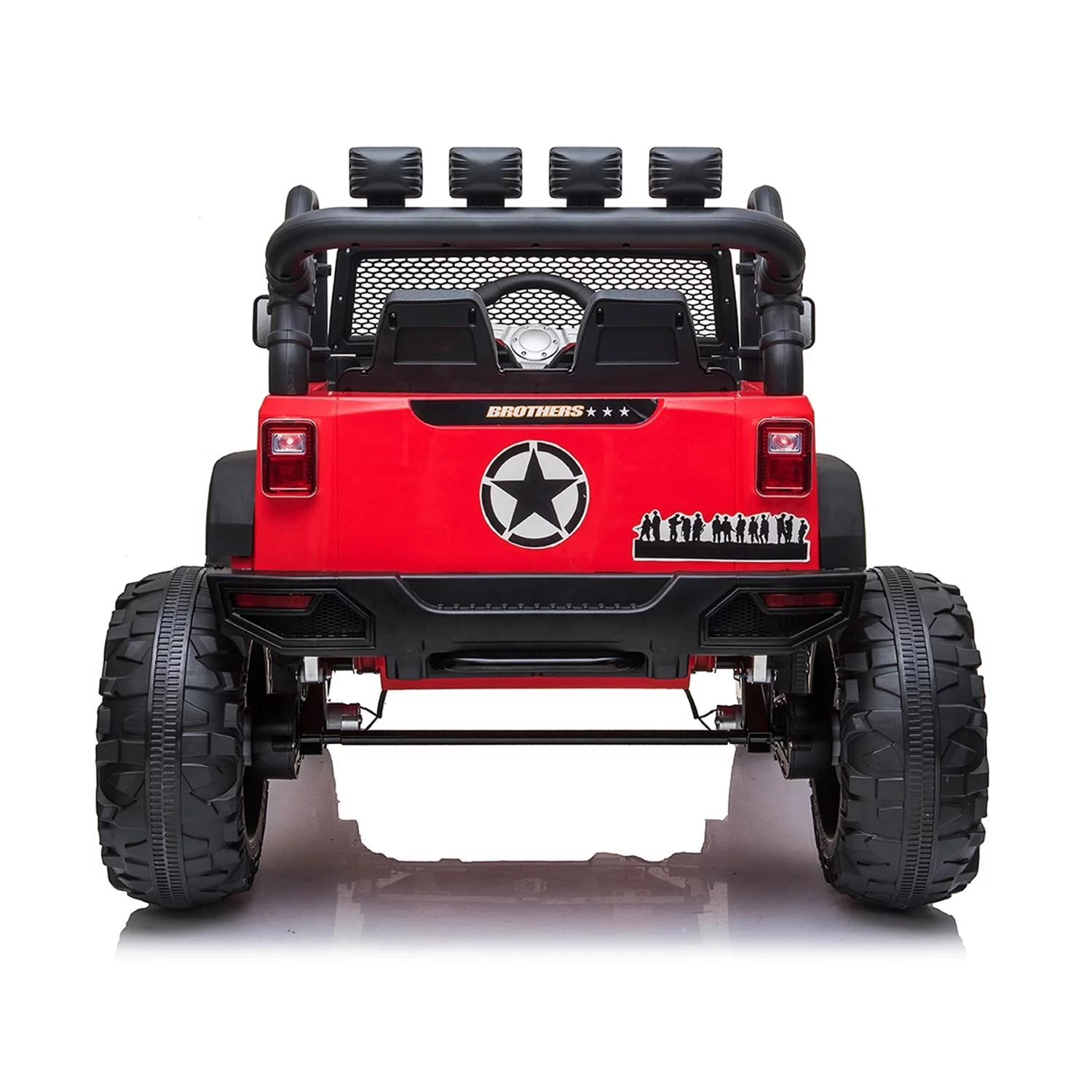 CIPACHO 24 V Double Drive Children Ride On Truck Car for Kids with Parent Remote Control, Electron Assisted Steering Wheel, Music Board, Bluetooth, MP3, Red - Womvr