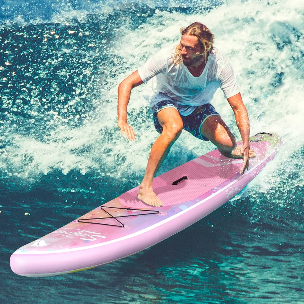 ELECWISH 11 Ft Inflatable Stand Up Paddle Board and Sit-on Kayak Set, Non-Slip Deck SUP Paddle Board with SUP Accessories & Backpack, Blue - Womvr