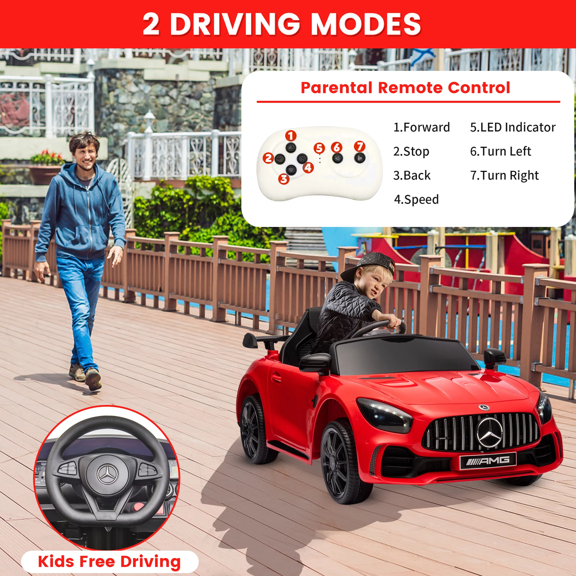 Seizeen 12V Kids Ride On Cars Battery Powered, Lamborghini Ride on Toy w/ Remote Control, 3 Speeds, Music Player, Ride On Cars for Kids As Best Gift for Girls Boys, Pink - Womvr