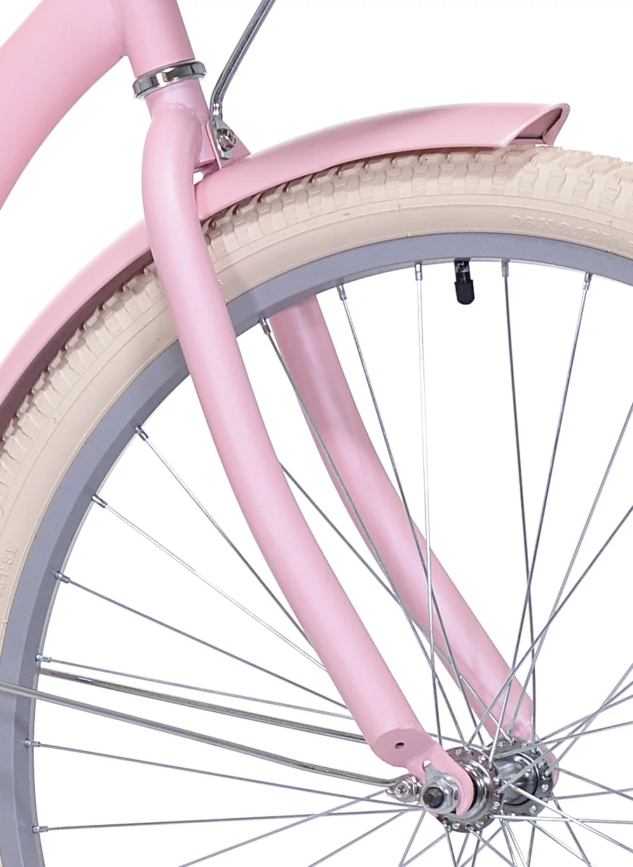BCA 26 In. Charleston Ladies Cruiser Bike, Pink - Womvr