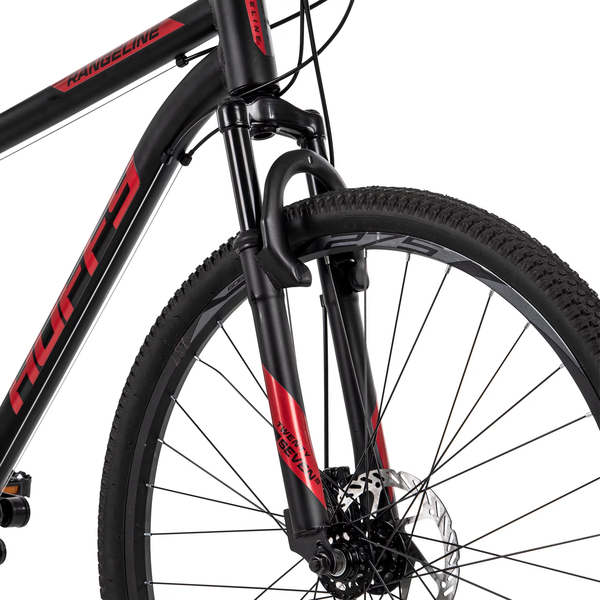 Huffy 27.5 in. Rangeline Men's Mountain Bikes, Black and Red - Womvr