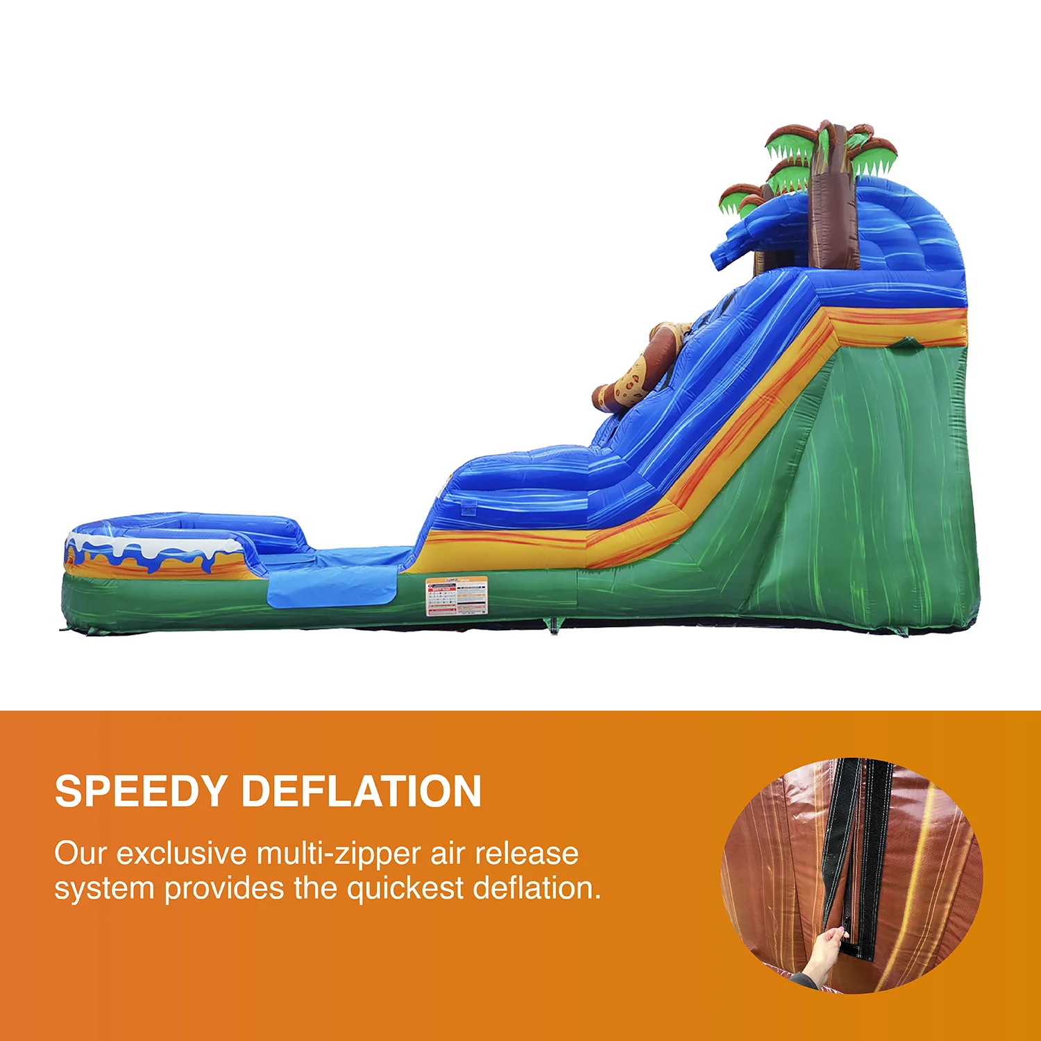 JumpOrange Commercial Grade Waterslide with Pool for Kids and Adults (with Blower), Jaguar - Womvr