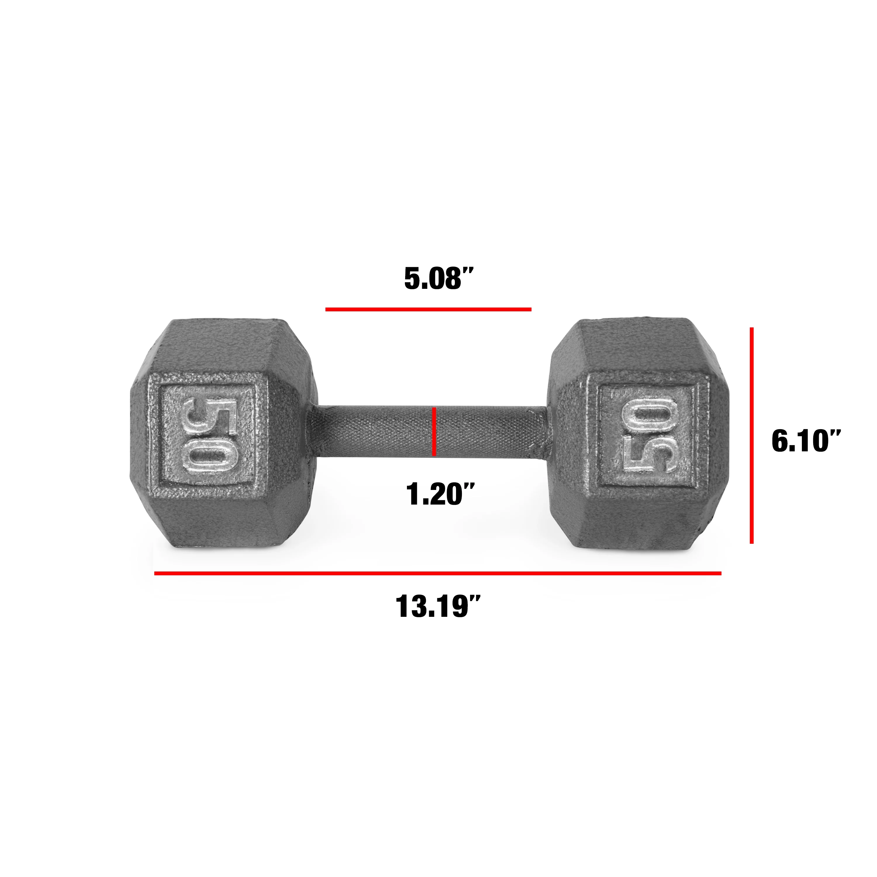 CAP Barbell Cast Iron Dumbbell, 25 Lb. Pair - Womvr