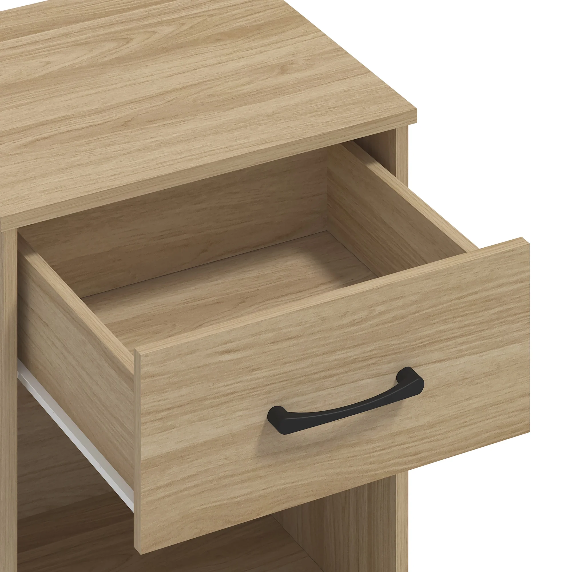 Mainstays Ardent Nightstand with 1 Drawer, White - Womvr