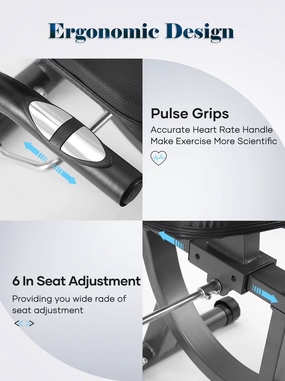 Maxkare Exercise Bike Indoor Recumbent  Exercise Bike Stationary with Adjustable Seat and 8 Resistance Level Seat Height Adjustment - Womvr