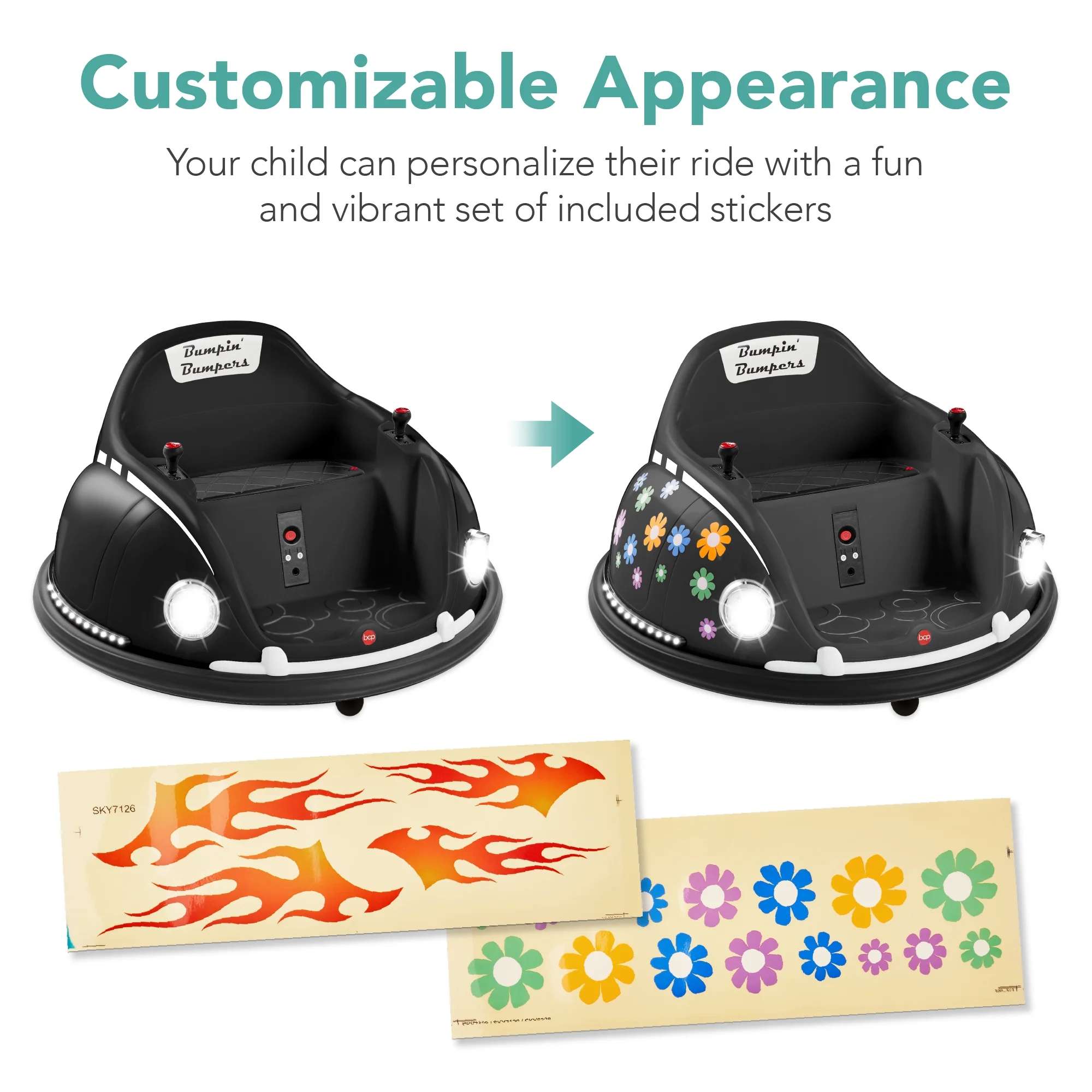 Best Choice Products 6V Kids Ride On Bumper Car Toy w/ Remote Control, Harness, Lights, 360 Degree Spin - Pink - Womvr