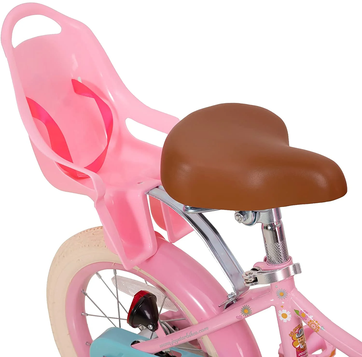 JOYSTAR Little Daisy 12 Inch Kids Bike for 2 3 4 Years Girls with Training Wheels Princess Kids Bicycle with Basket Bike Streamers Toddler Cycle Bikes Pink - Womvr